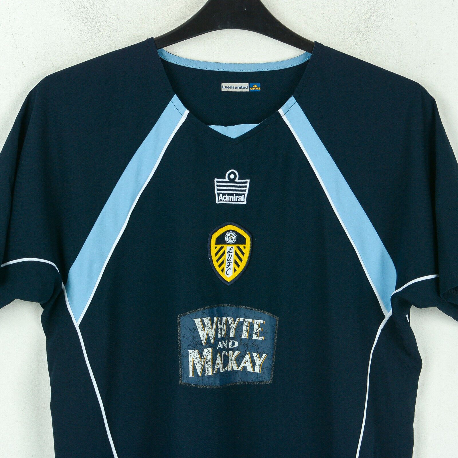 Vintage Leeds United Admiral Youth XL 13/14 YRS Away Shirt 2005 2006 Size US XXS / EU 40 - 2 Thumbnail