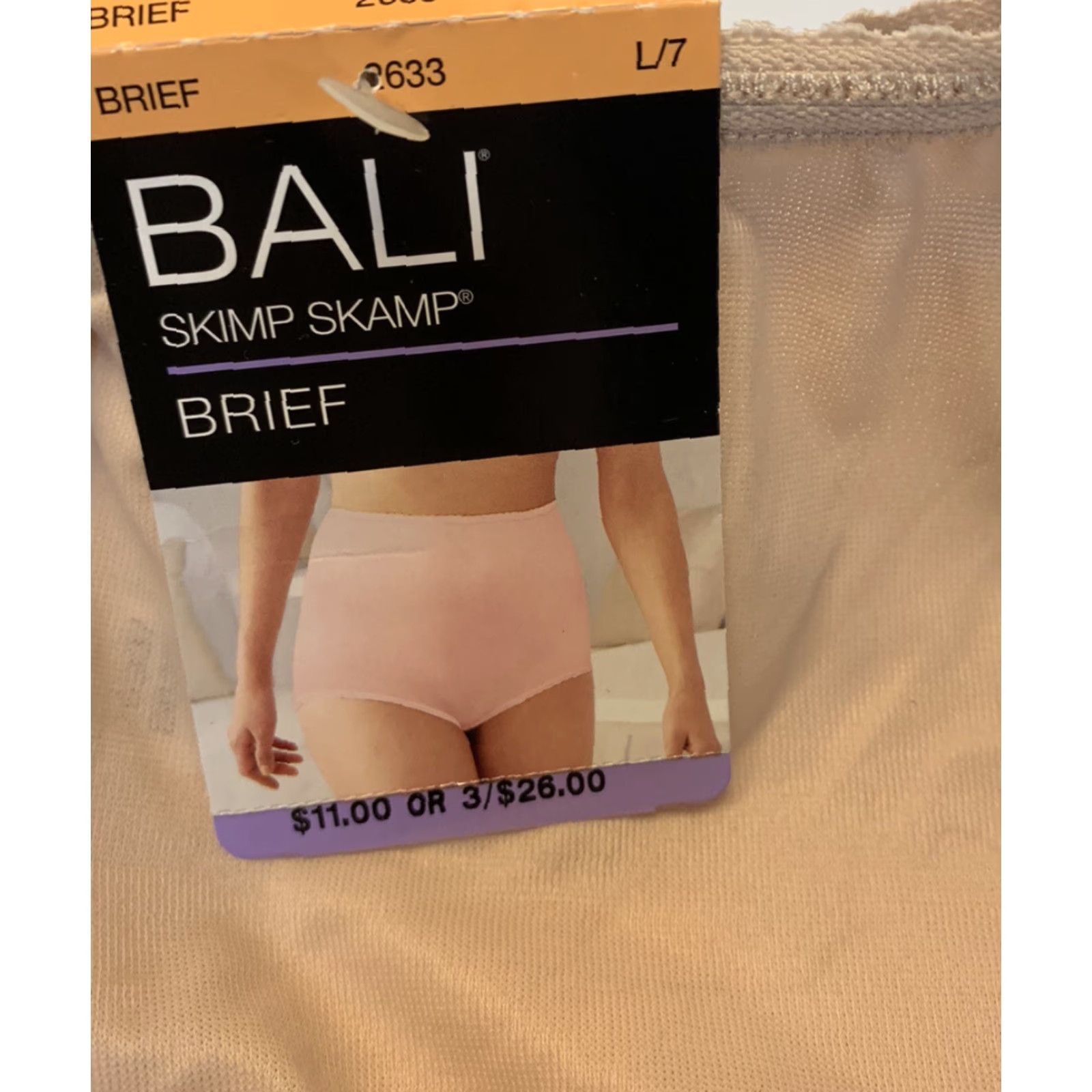 Vintage VINTAGE Bali Panties Full Seat High Waist Nylon Silky Size L NEW Beige Womens Size 36" / US 14 / IT 50 - 4 Thumbnail