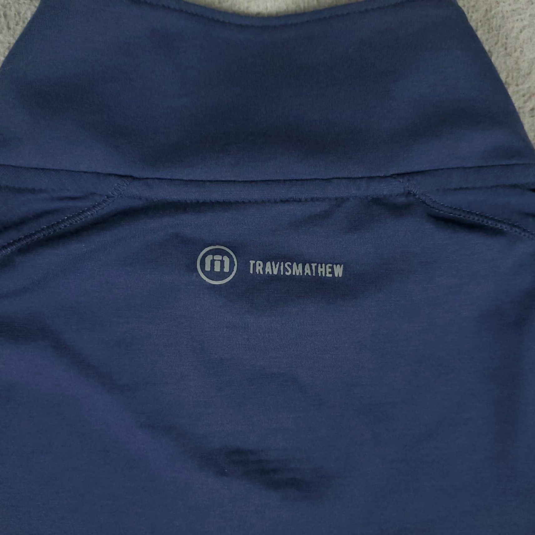 TravisMathew Travis Mathew Mens Large Blue Dennys 1/4 Zip Pullover Sweatshirt Sweater Size US L / EU 52-54 / 3 - 5 Thumbnail