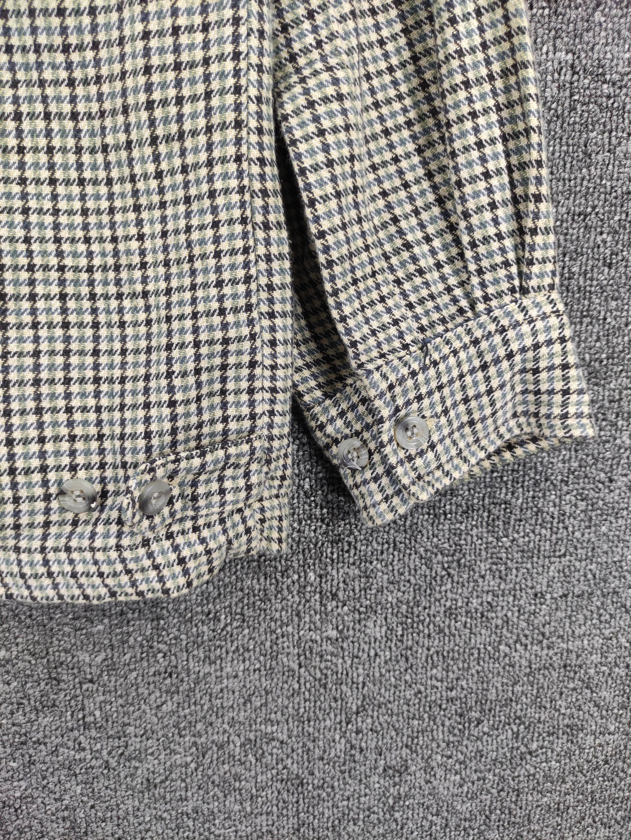 Japanese Brand Vintage Point Zero Houndstooth Shirt Zipper Long Sleeve Size US L / EU 52-54 / 3 - 7 Thumbnail