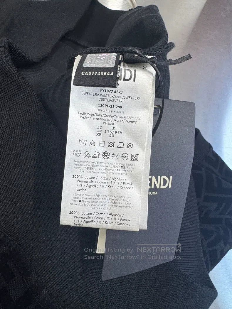 Fendi Fendi Black Fleece Double F Monogram Logo Hoodie Size US S / EU 44-46 / 1 - 4 Thumbnail