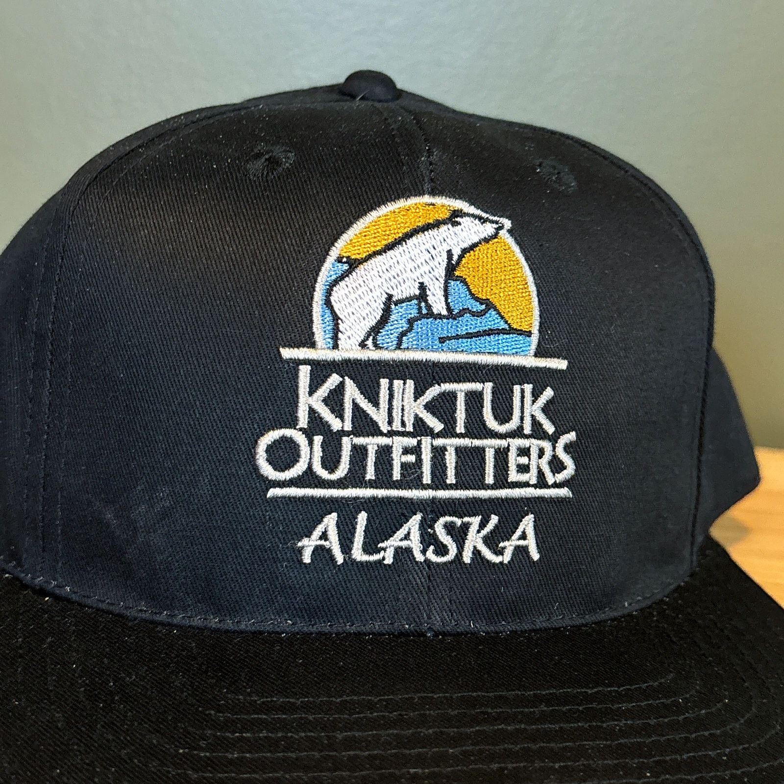 Other Vtg Kniktuk Outfitters Alaska Polar Bear Black Snapback Hat Size ONE SIZE - 2 Thumbnail