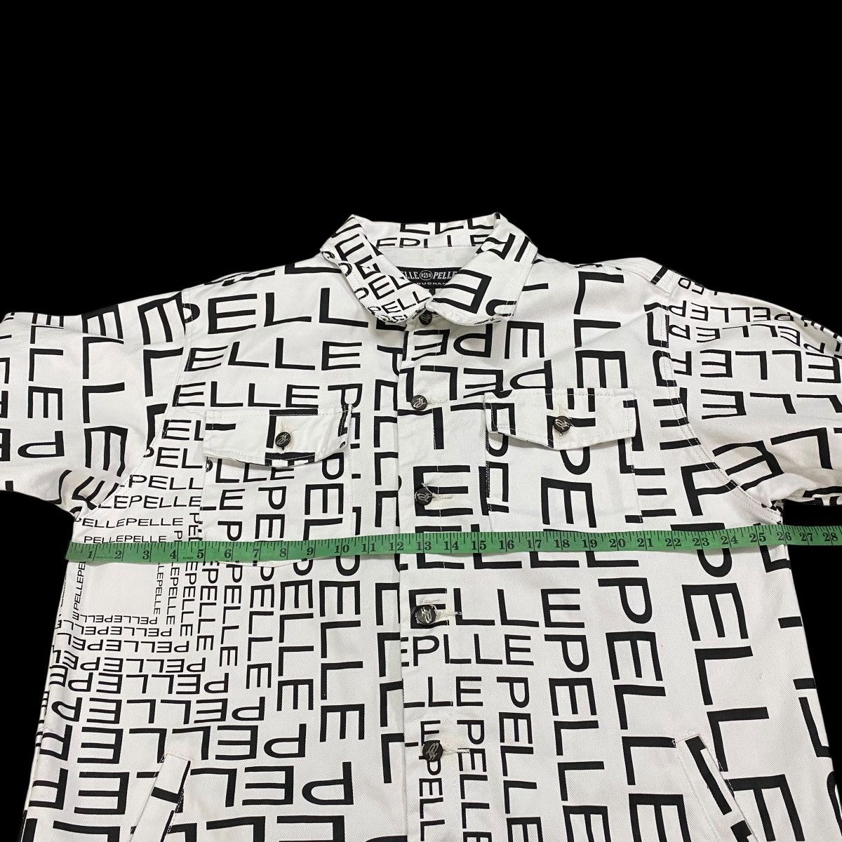 Marc Buchanan Vintage Pelle Pelle Marc Buchanan Full Print denim Jacket Size US XL / EU 56 / 4 - 12 Thumbnail