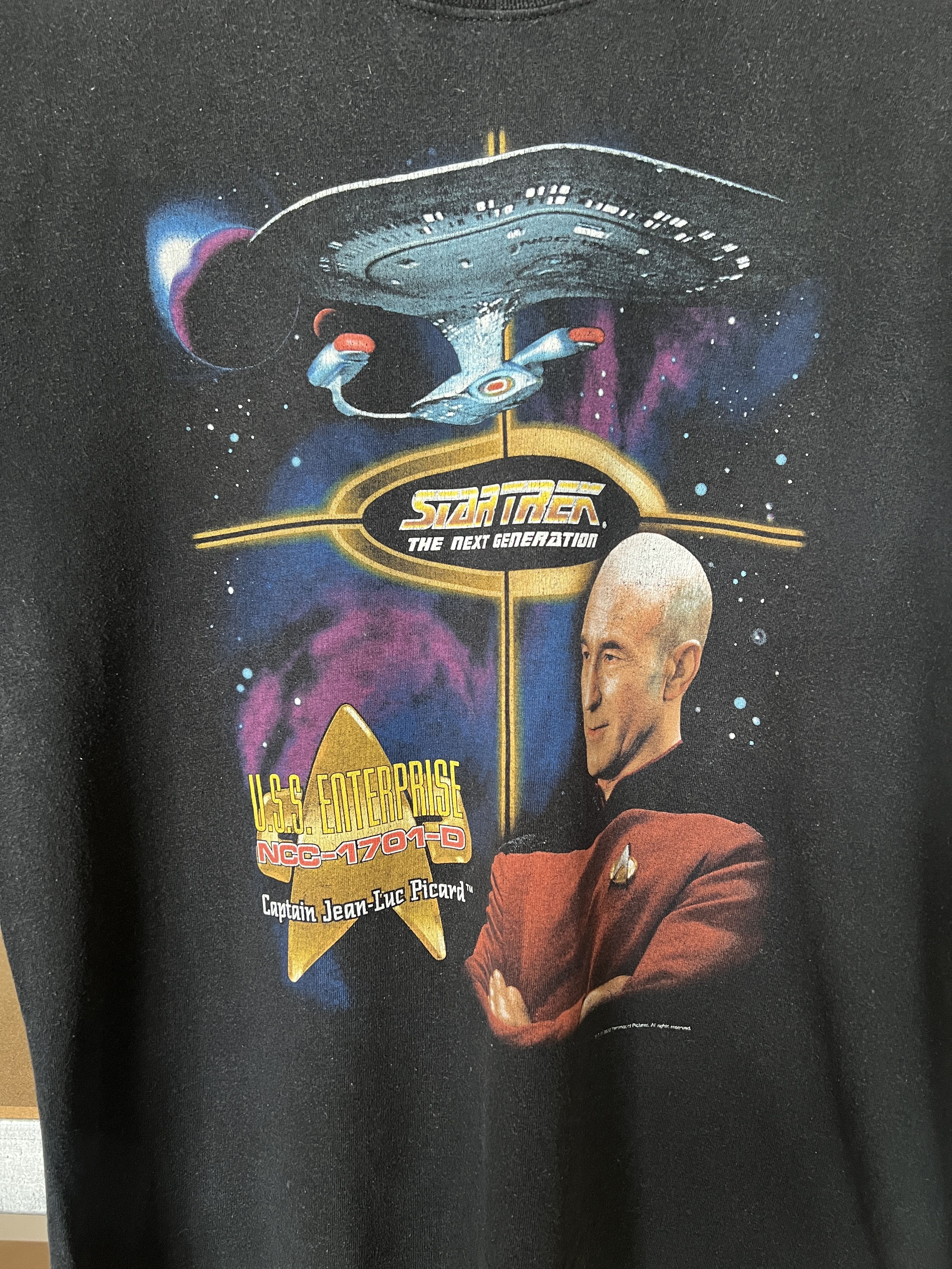 Vintage Vintage 2000 Star Trek Captain Picard Series Movie T-shirt Size US M / EU 48-50 / 2 - 9 Thumbnail