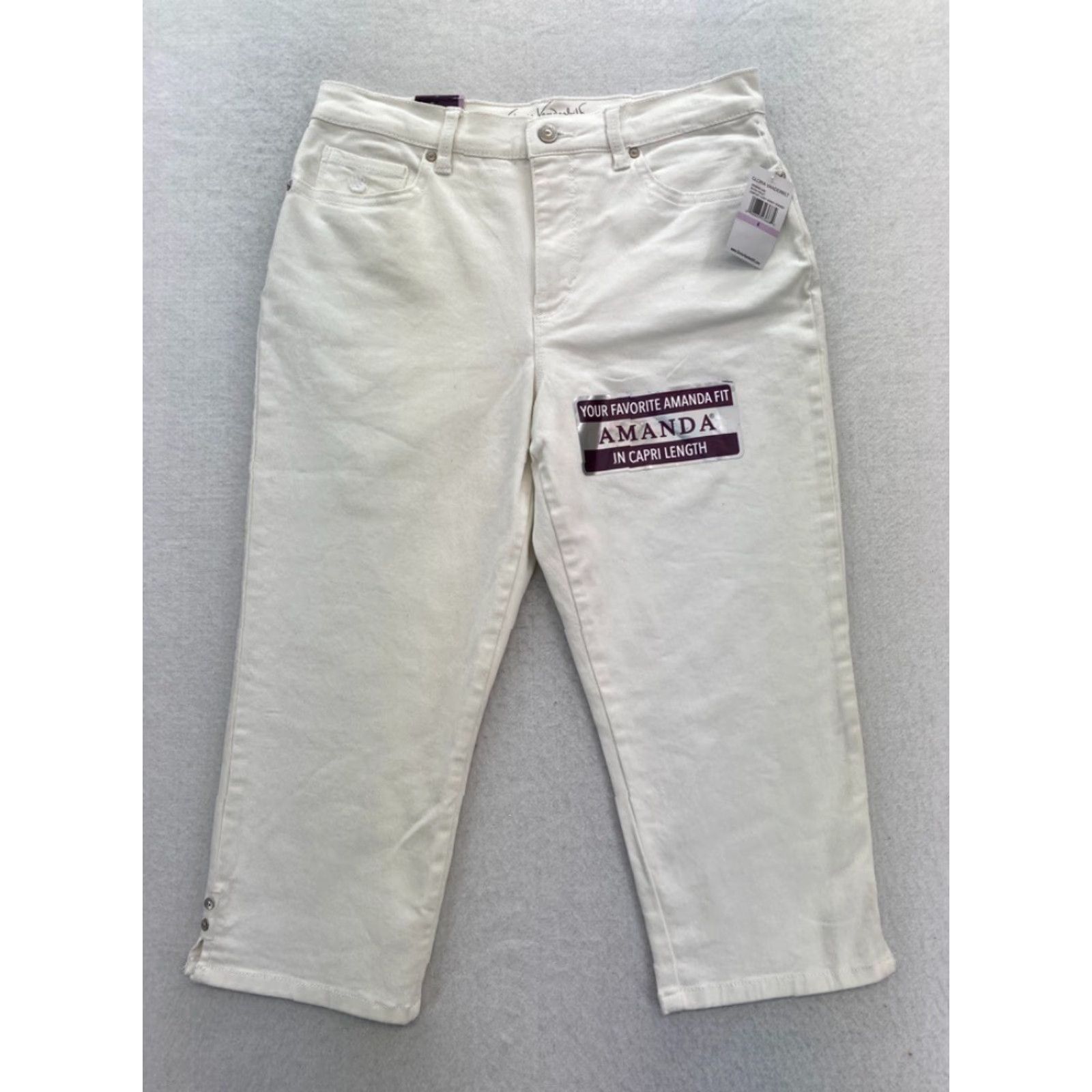 Gloria Vanderbilt Gloria Vanderbilt Amanda Capri Jeans Women's 6 White Stretch Denim Heritage Slim NWT Size ONE SIZE - 2 Thumbnail
