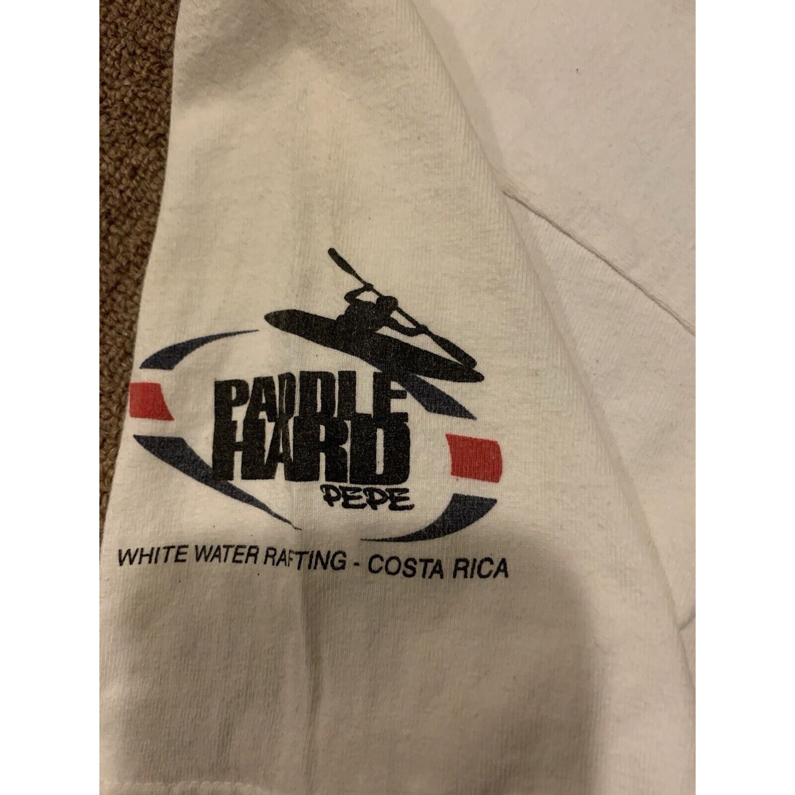 The Unbranded Brand Vintage Costa Rica Rafting River White T Shirt Men M Cotton Size US M / EU 48-50 / 2 - 5 Thumbnail
