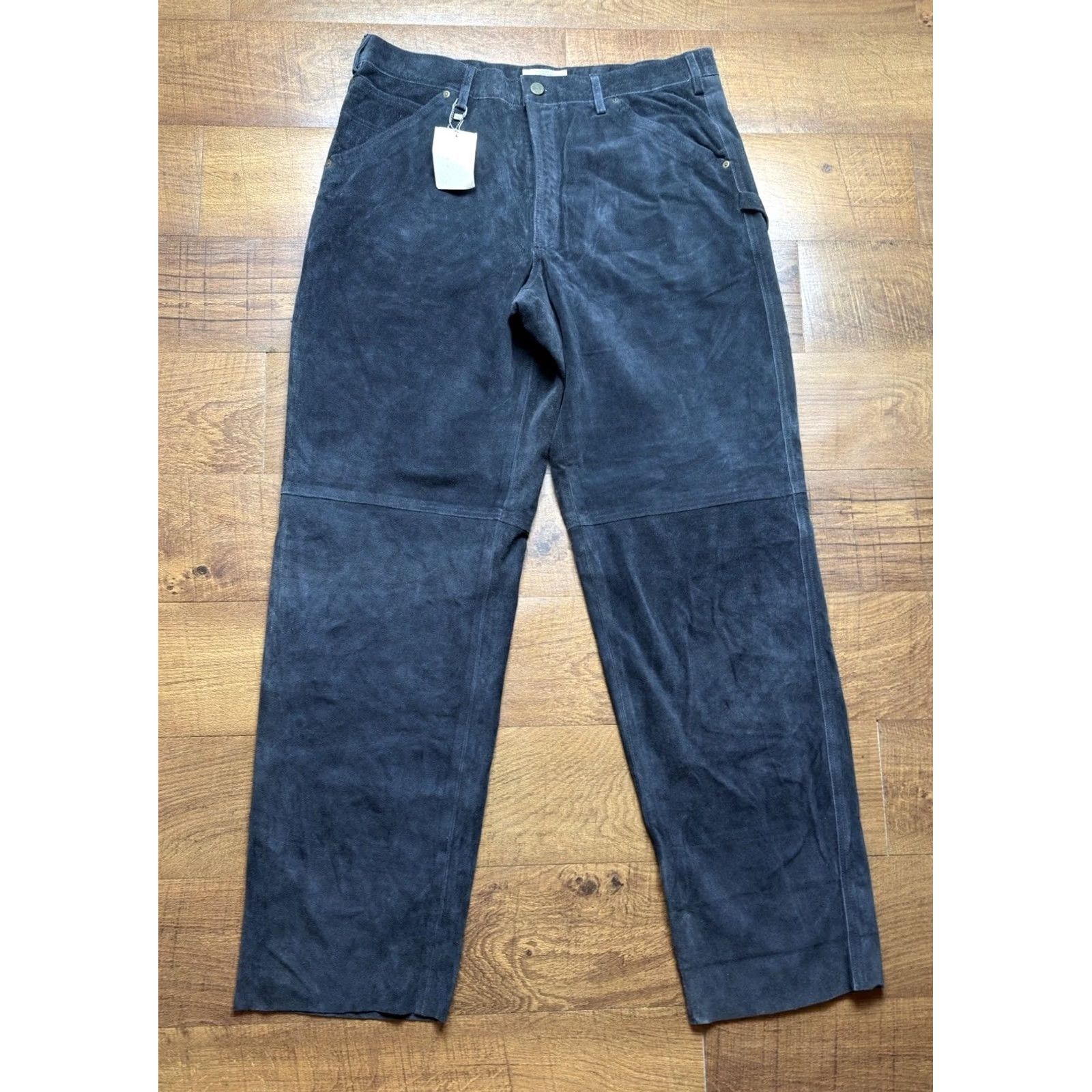 Giorgio Armani VINTAGE Giorgio Armani Milano Suede Carpenter Jeans Pants Men 38X35 Blue Car pen ter Jeans Mens 38x35 Suede Carpenter Armani Milano Jeans Mens Blue Size US 38 / EU 54 - 2 Thumbnail