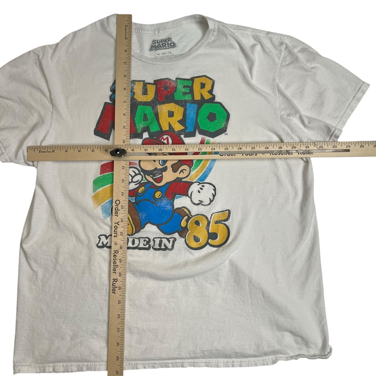 Nintendo Super Mario “Made in ’85” White T-Shirt XL Official Nintendo Size US XL / EU 56 / 4 - 6 Thumbnail