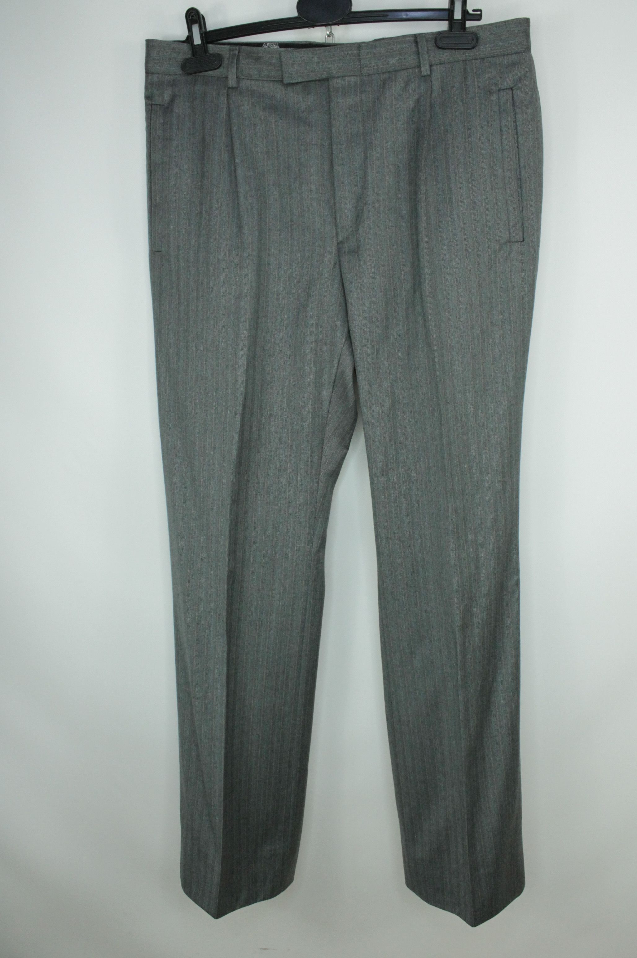 Versace Versace Micro Herringbone Gray Wool Formal Men's Suit Size 40R - 14 Thumbnail
