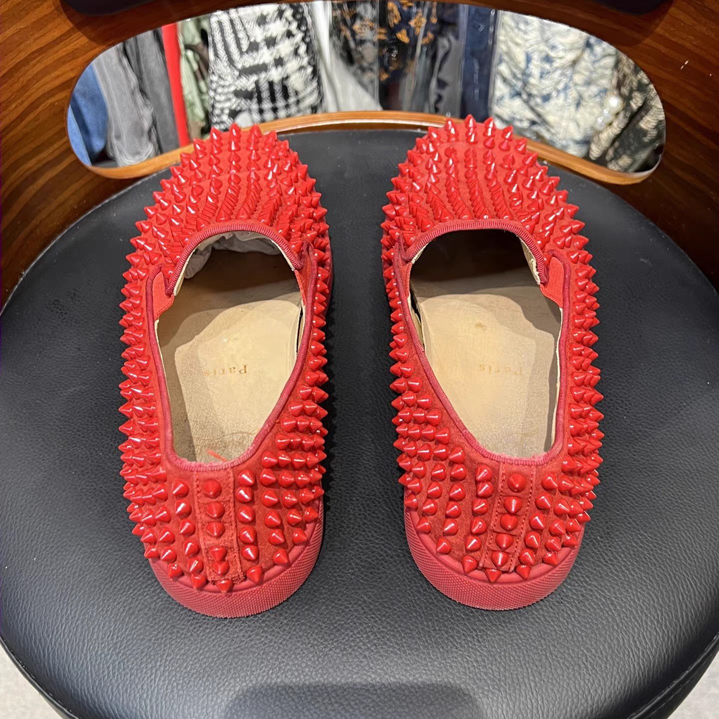 Christian Louboutin Christian Louboutin Red Spikes Loafers K15 Size US 8 / EU 41 - 8 Thumbnail