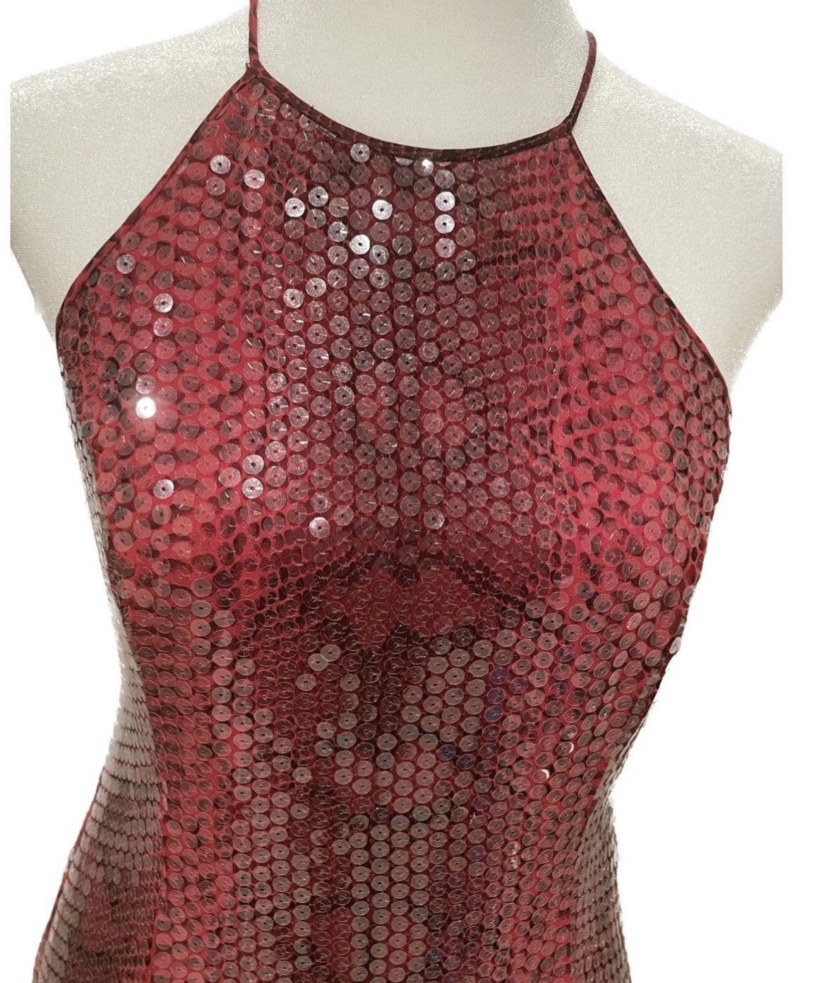 Vintage Vintage 90s Y2K Formal Chic Party Rave Clubwear Red Sequin ...