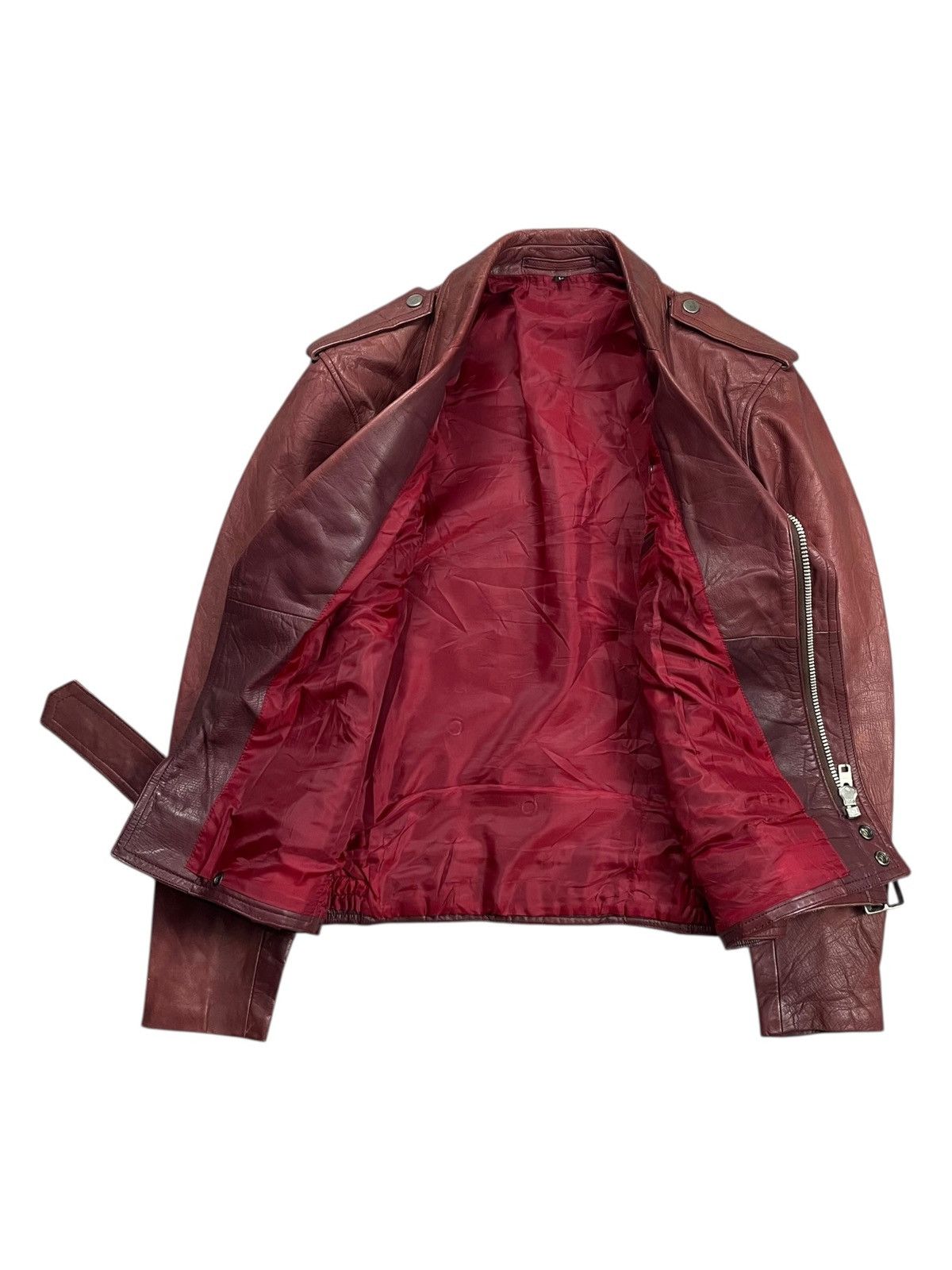Ekam "SAMPLE" ERD Style Red Wine Leather Jacket Size US M / EU 48-50 / 2 - 3 Thumbnail