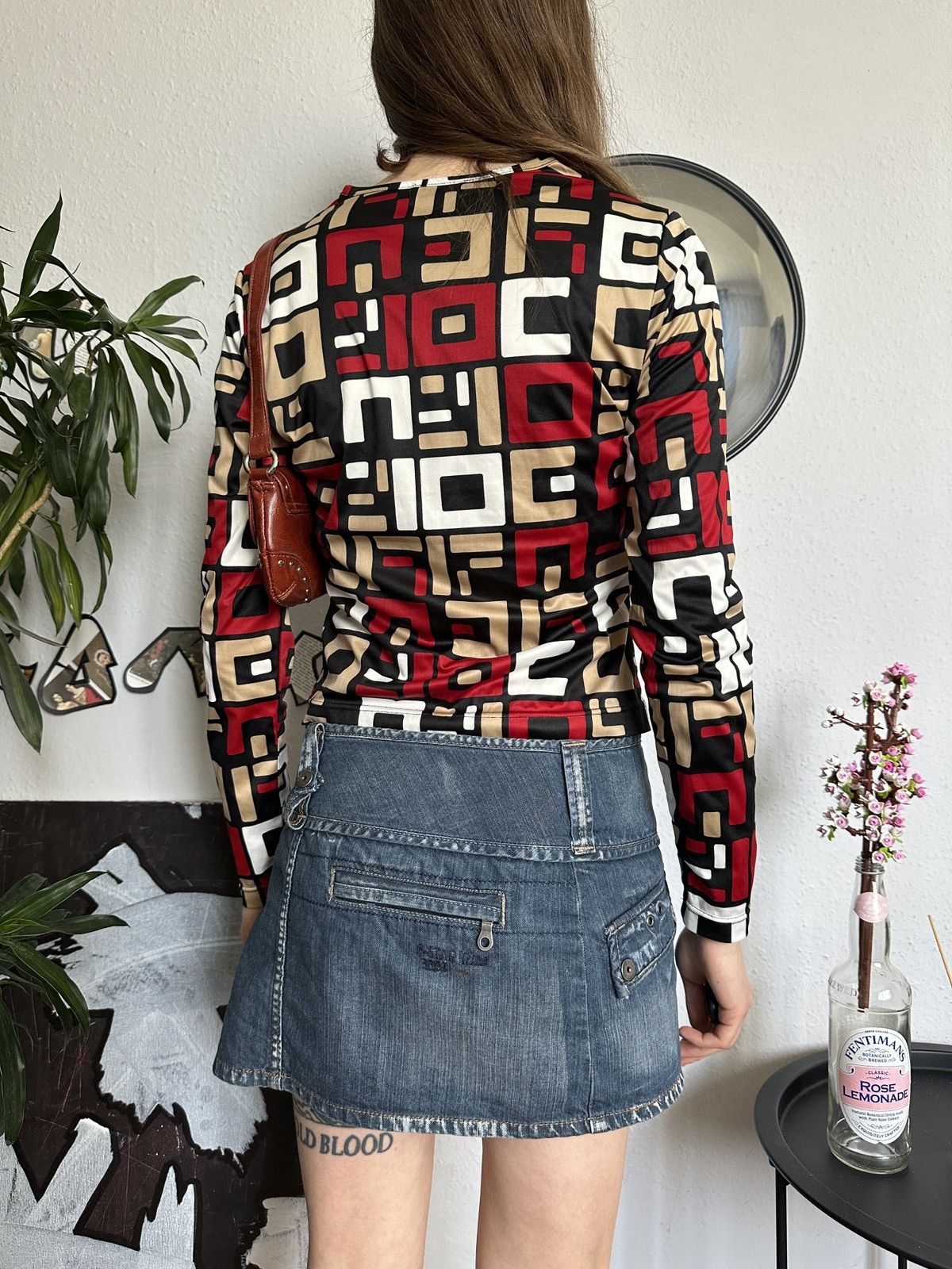 Mexx × Vintage Vintage slim full print futuristic top gaultier style y2k Size S / US 4 / IT 40 - 7 Thumbnail