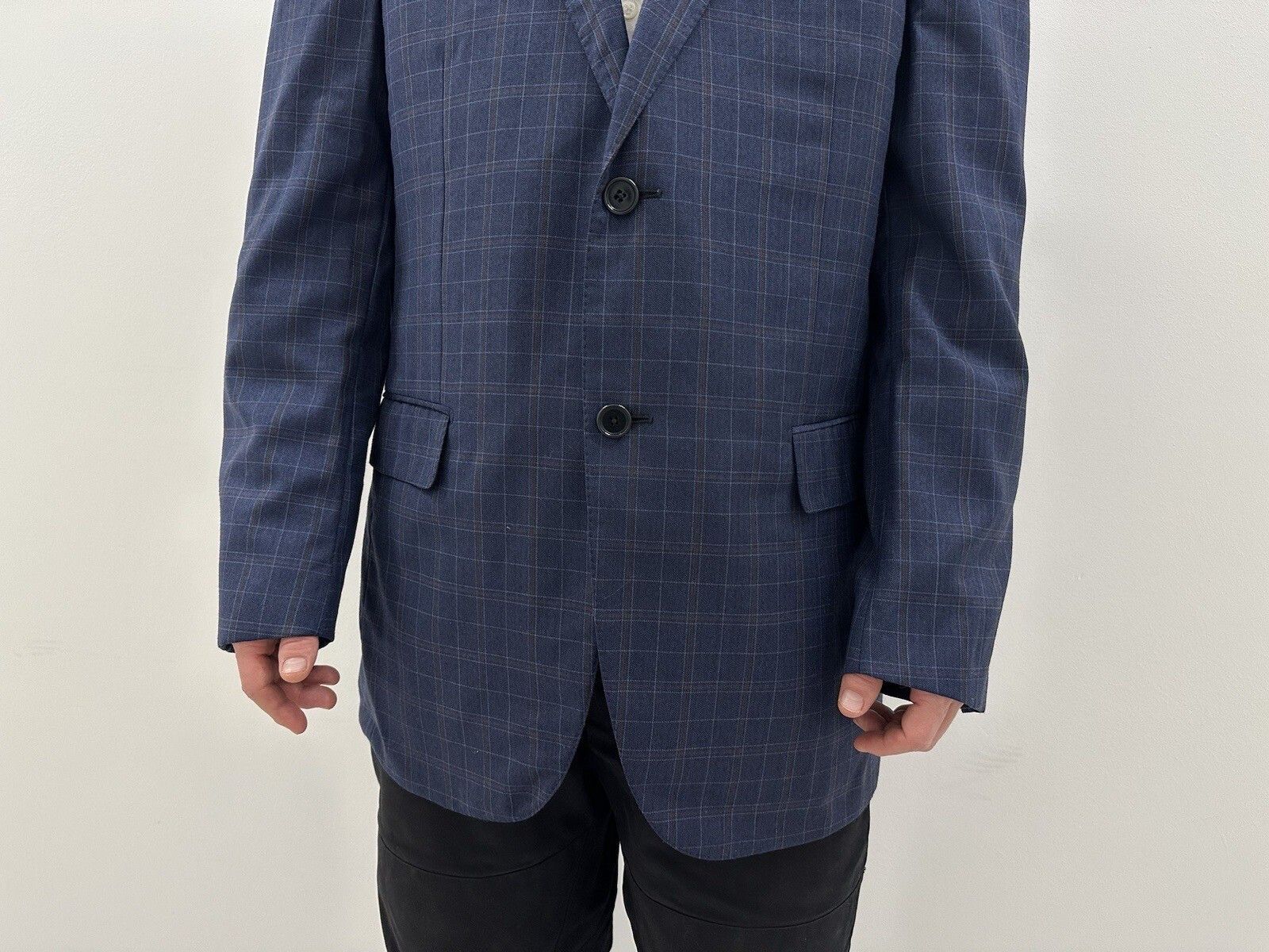 Vintage Rafaelle Caruso Plaid Mens Sport Blazer Jacket Size 42R - 3 Thumbnail