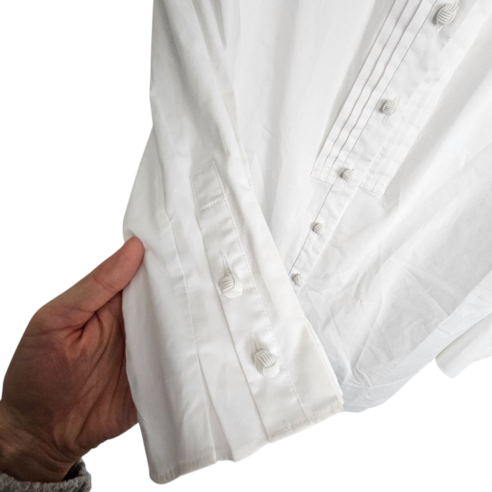 Soft Surroundings Soft Surroundings Womens Pintuck Button Front Blouse Size M Size M / US 6-8 / IT 42-44 - 4 Thumbnail