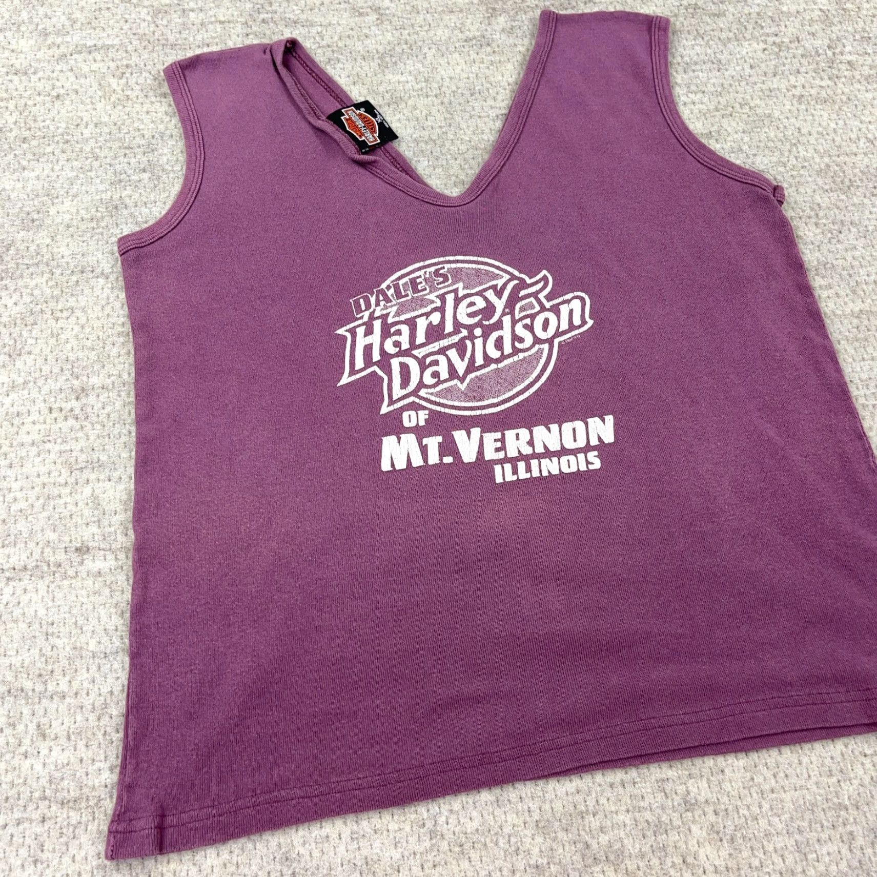 Harley Davidson VINTAGE Harley-Davidson Tank Top Women XL Purple 2000s Y2K Graphic Print Sleeveless Faded Eagle Size XL / US 12-14 / IT 48-50 - 7 Thumbnail