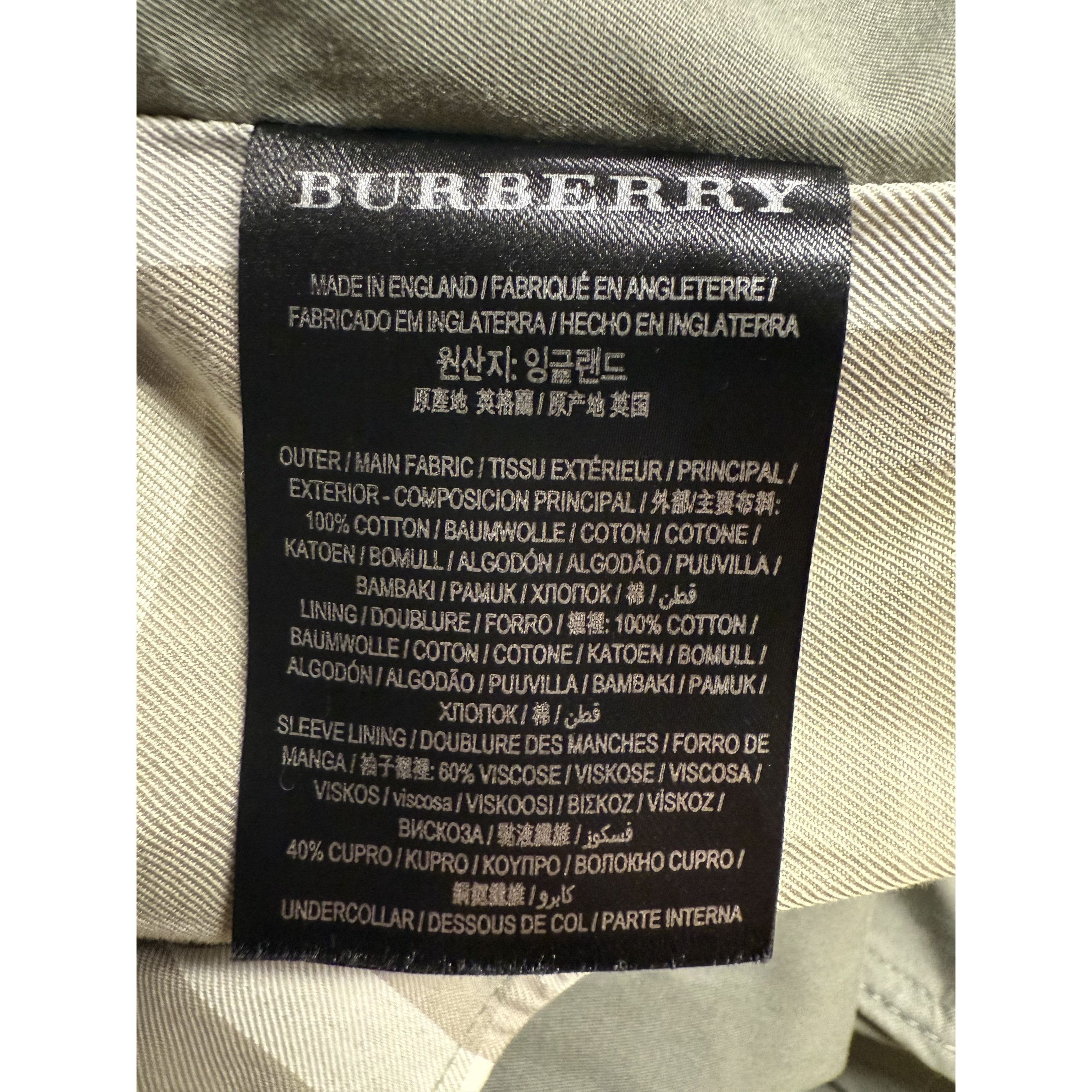 Burberry Burberry Beige Cotton Trench Coat With Button Closure & Belt Size US XS / EU 42 / 0 - 10 Thumbnail