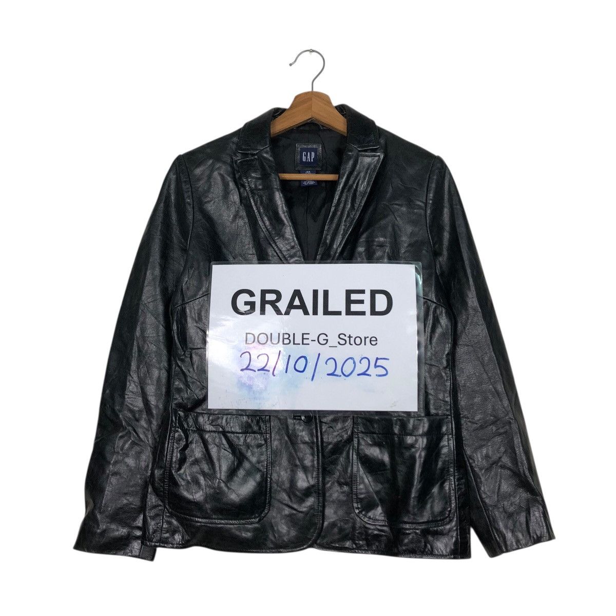 Japanese Brand 📌Rich Black Vintage Biker Leather Jacket Gap Issey Miyake Size US XS / EU 42 / 0 - 1 Thumbnail