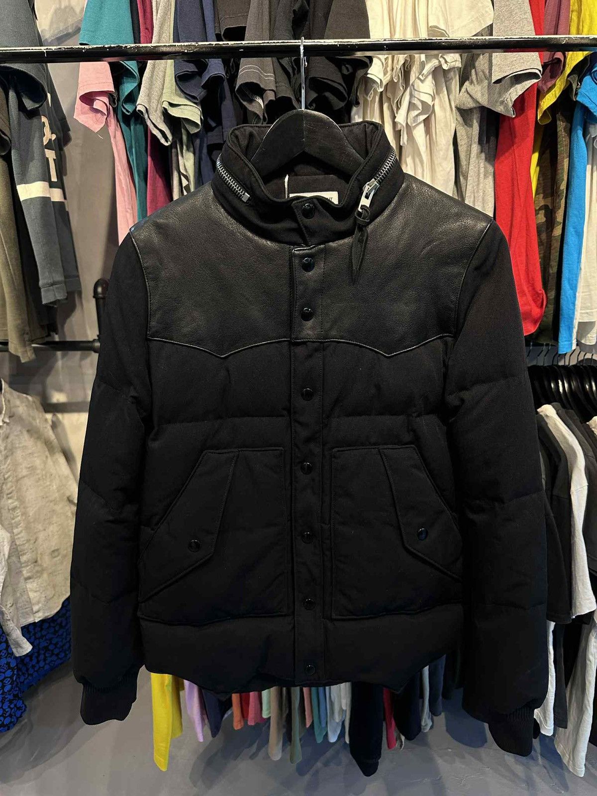 Saint Laurent Paris Saint Laurent Paris Leather Vest Puffer Jacket Size US S / EU 44-46 / 1 - 1 Thumbnail