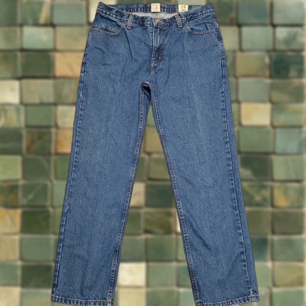 Vintage Red Head Jeans Mens 34x30 Blue Denim 100% Cotton Outdoor Classic Straight Leg Jeans Mens 34 Blue Western American Belt Loops 5-Pocket Design Size US 34 / EU 50 - 1 Thumbnail