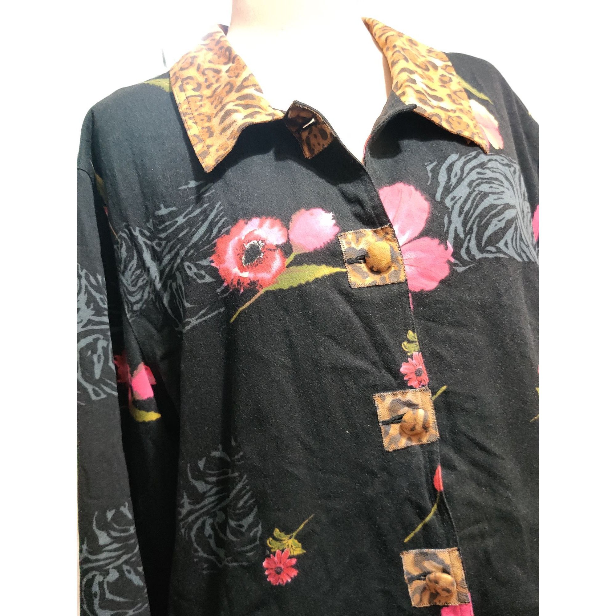 Vintage Great Cavalier XL Womens Blazer Vintage Floral Leopard Print Size XL / US 12-14 / IT 48-50 - 11 Thumbnail
