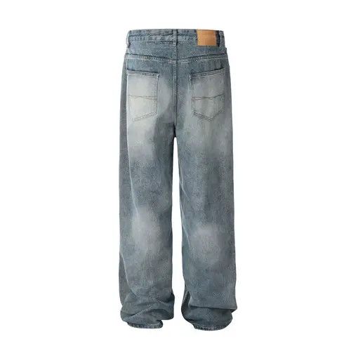 VIBE American retro fashion washed wide-leg simple loose jeans Size US 34 / EU 50 - 8 Thumbnail
