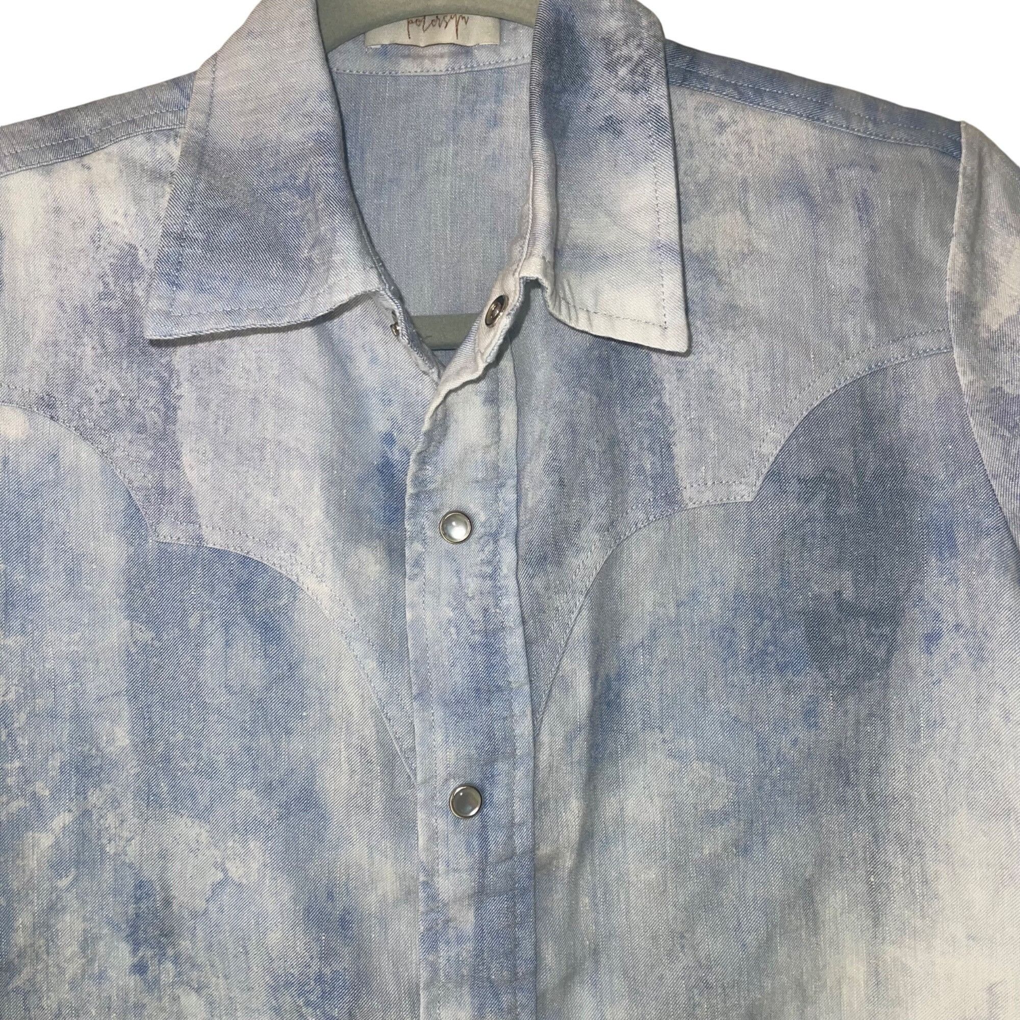 Other Petersyn Womens Shirt Size Medium Blue Snap Front Size M / US 6-8 / IT 42-44 - 4 Thumbnail