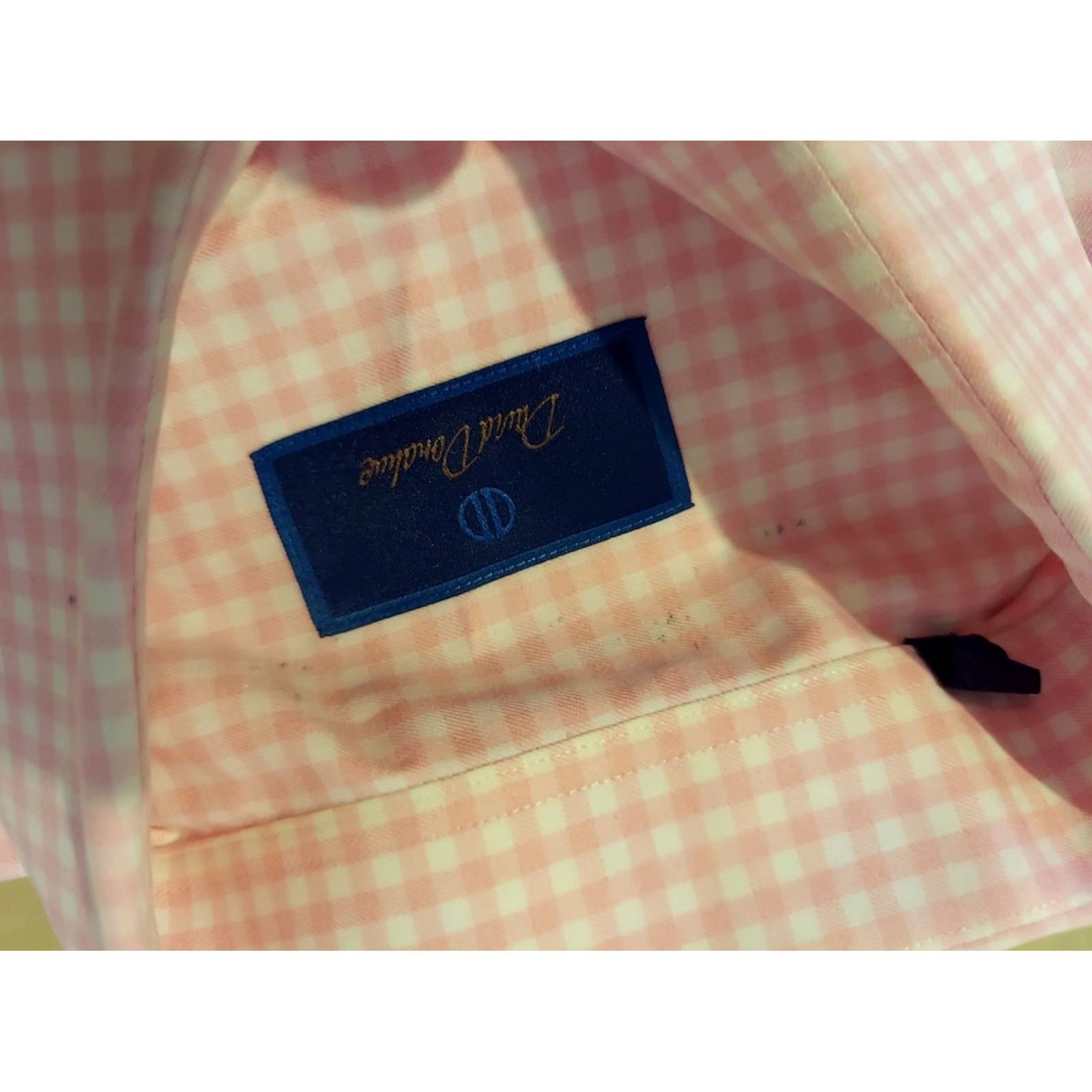 David Donahue VINTAGE David Donahue Dress Shirt 16.5 34 35 Pink Cotton Mens Shirt 16.5 Pink Mens Size 46R - 4 Thumbnail