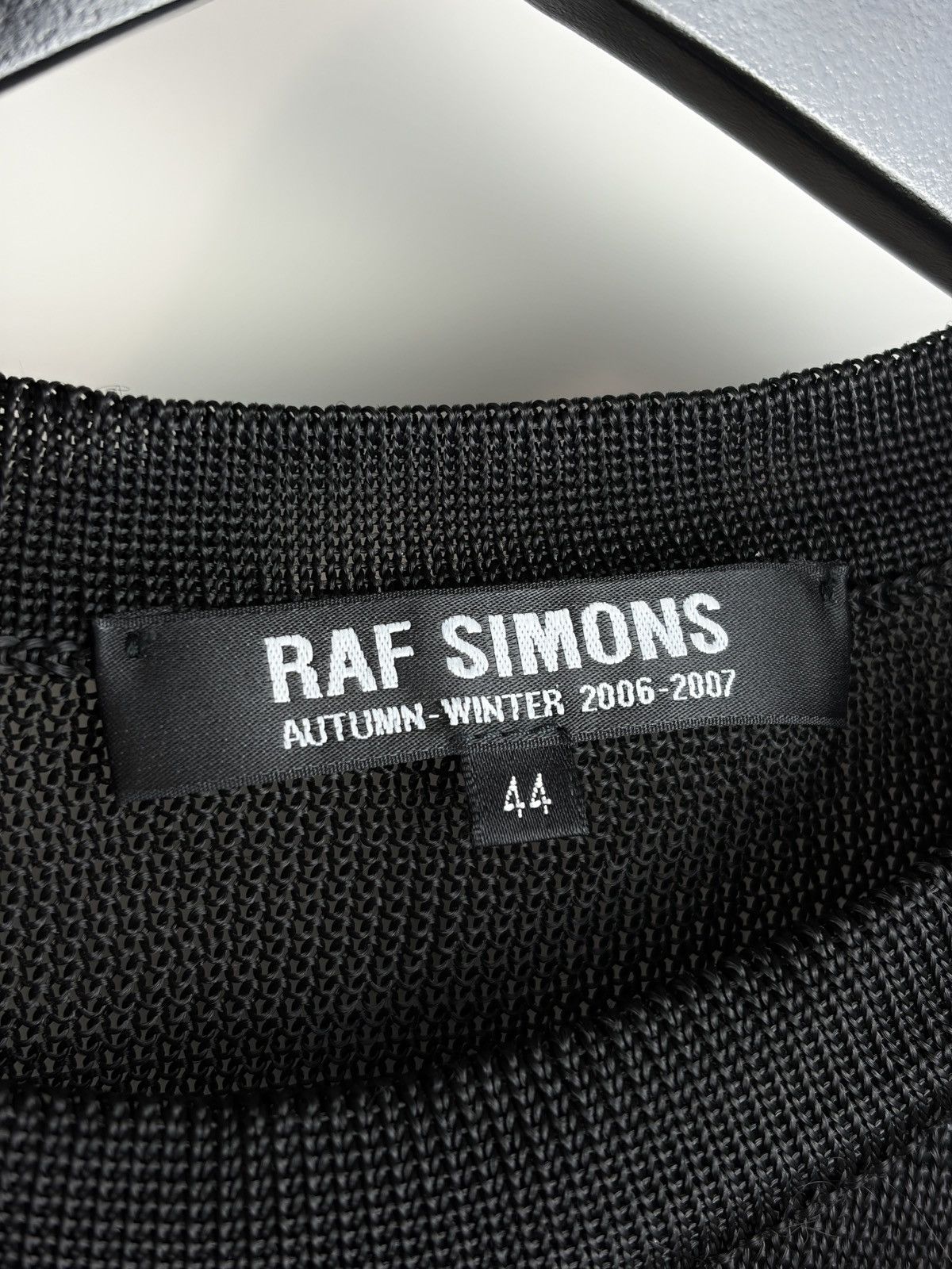 Raf Simons AW06 Raf Simons Mesh Rubber Knit Raglan Sweater Black Size US S / EU 44-46 / 1 - 4 Thumbnail