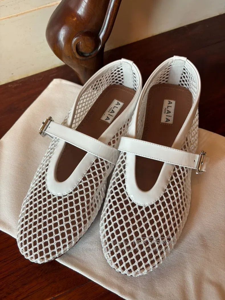 Alaia Alaia Net Shoes, Fishnet Shoes, Ballet Flats Size US 5.5 / IT 35.5 - 1 Thumbnail