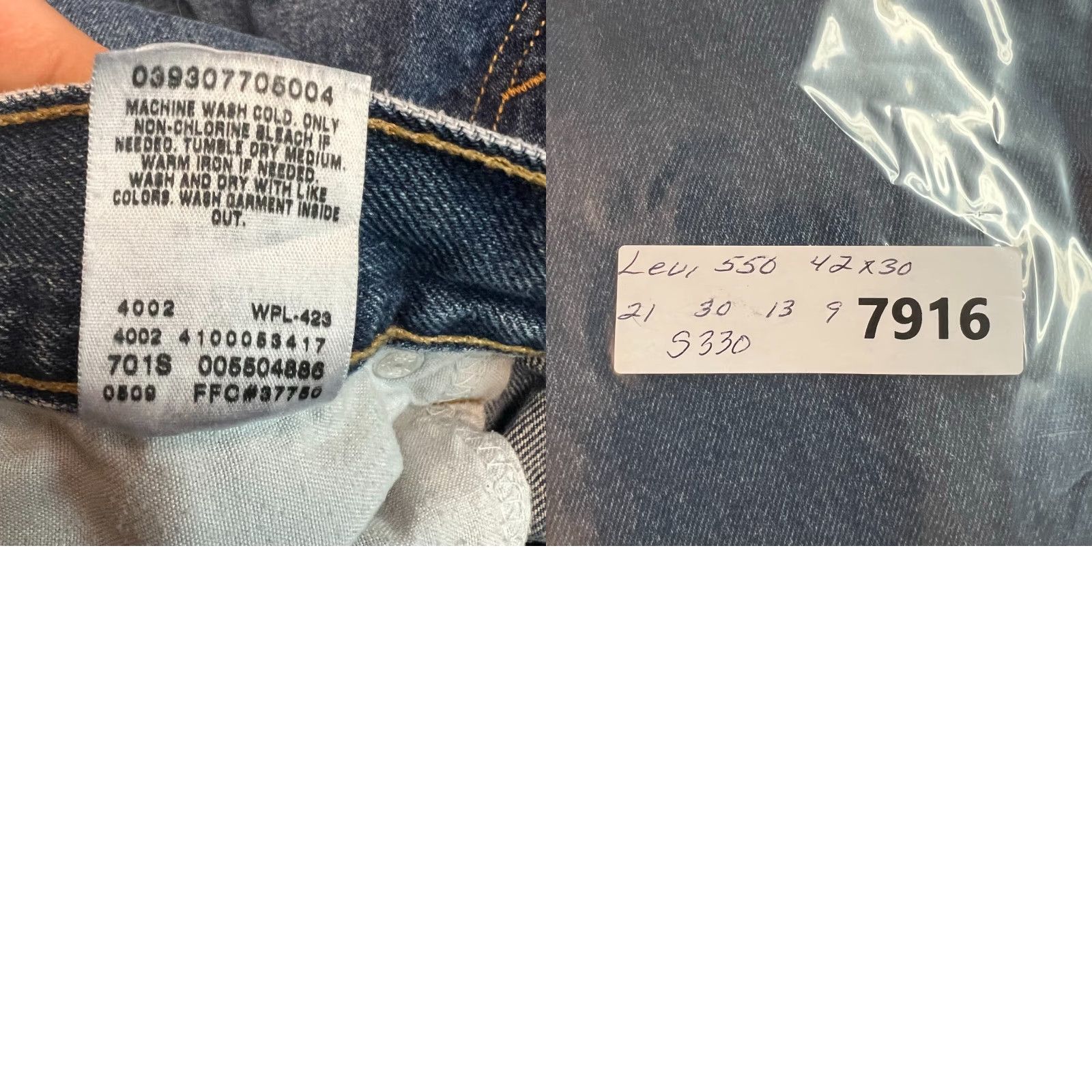 Levi's Levi's Jeans 550 Relaxed Fit Denim Blue Straight Leg 42 Men's Regular 42X30 Red Tag Size US 42 / EU 58 - 8 Thumbnail