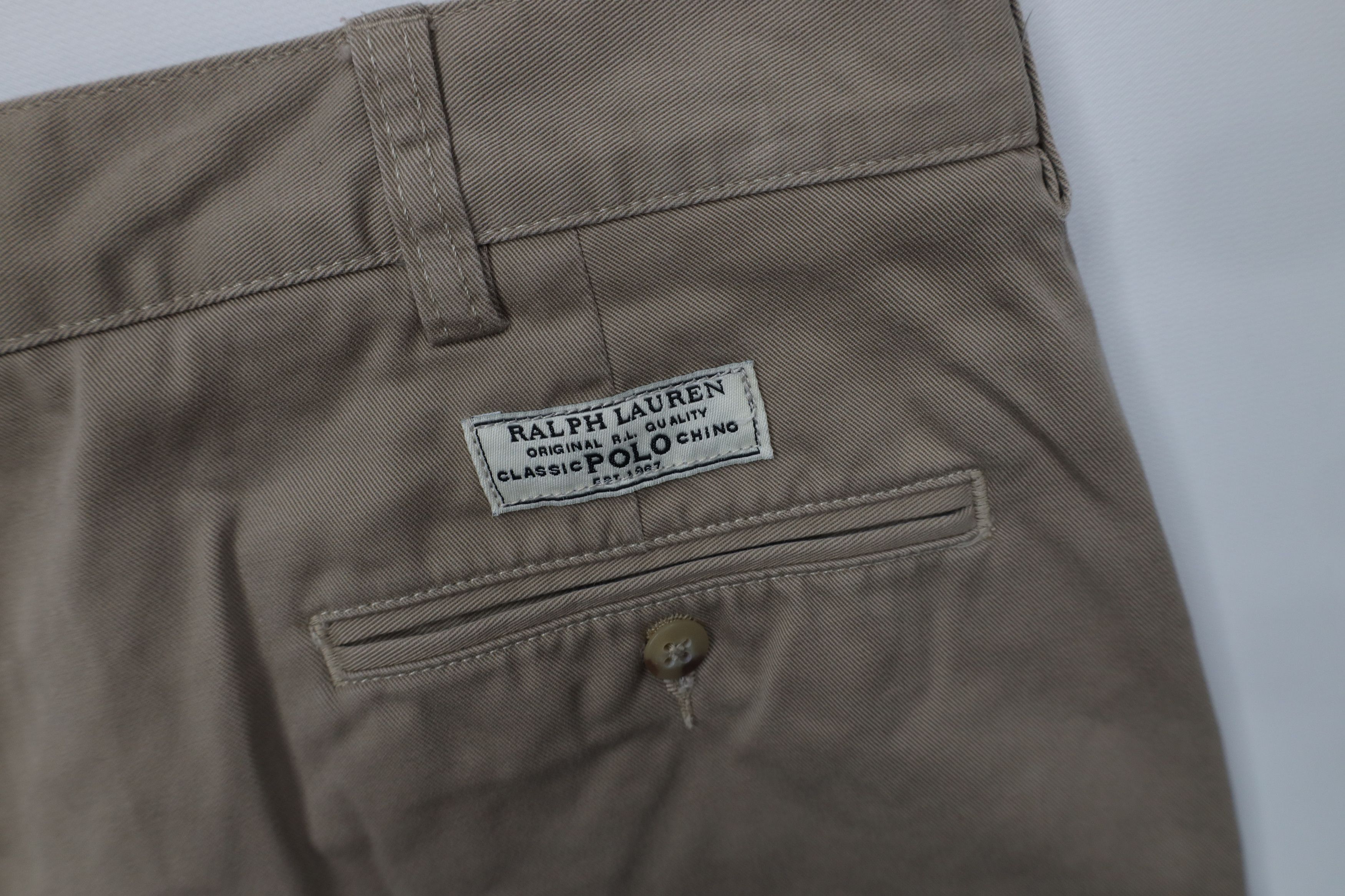 Polo Ralph Lauren Vintage 90s Ralph Lauren Above Knee Chino Shorts Beige Size US 36 / EU 52 - 14 Thumbnail