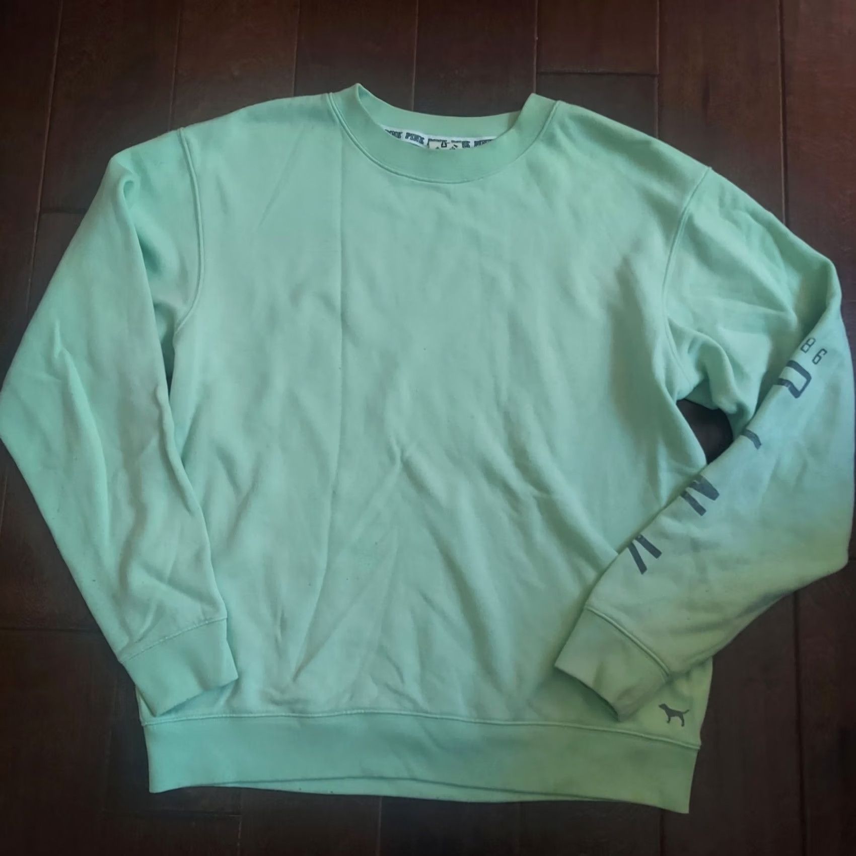 Victoria's Secret Victoria's Secret Pink Sweatshirt Women's Regular Size S Green Long Sleeve Crew Neck Pullover Yoga Fitness Winter Fall - B763 Size S / US 4 / IT 40 - 2 Thumbnail