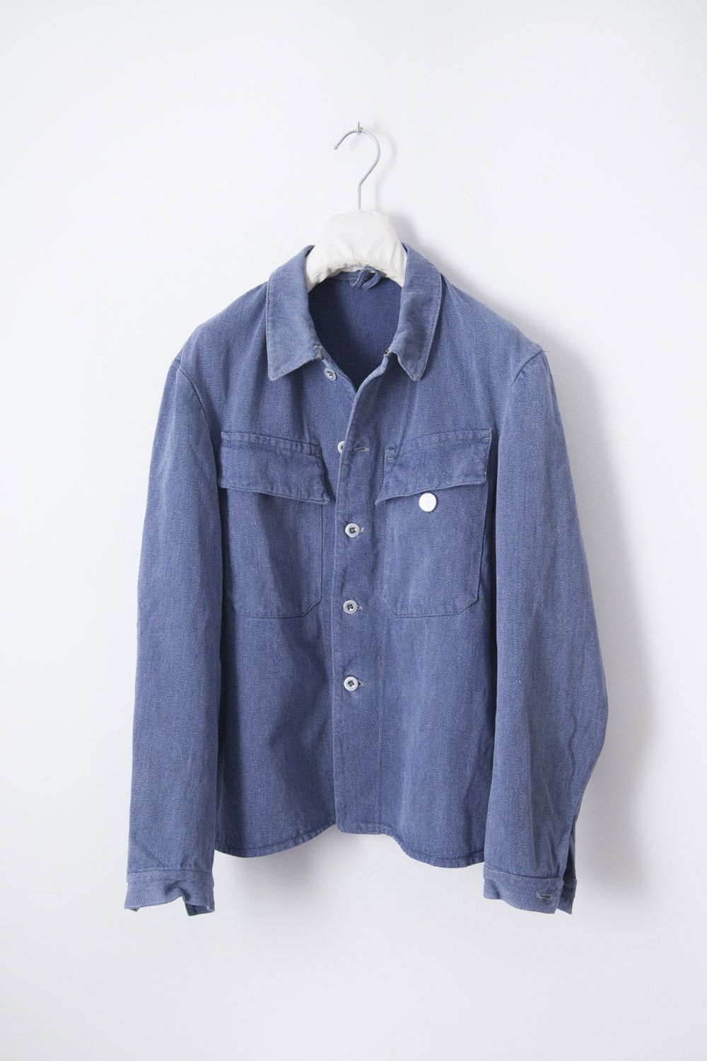 Vintage Vintage 1950's swiss army denim chore jacket Size US M / EU 48-50 / 2 - 1 Thumbnail