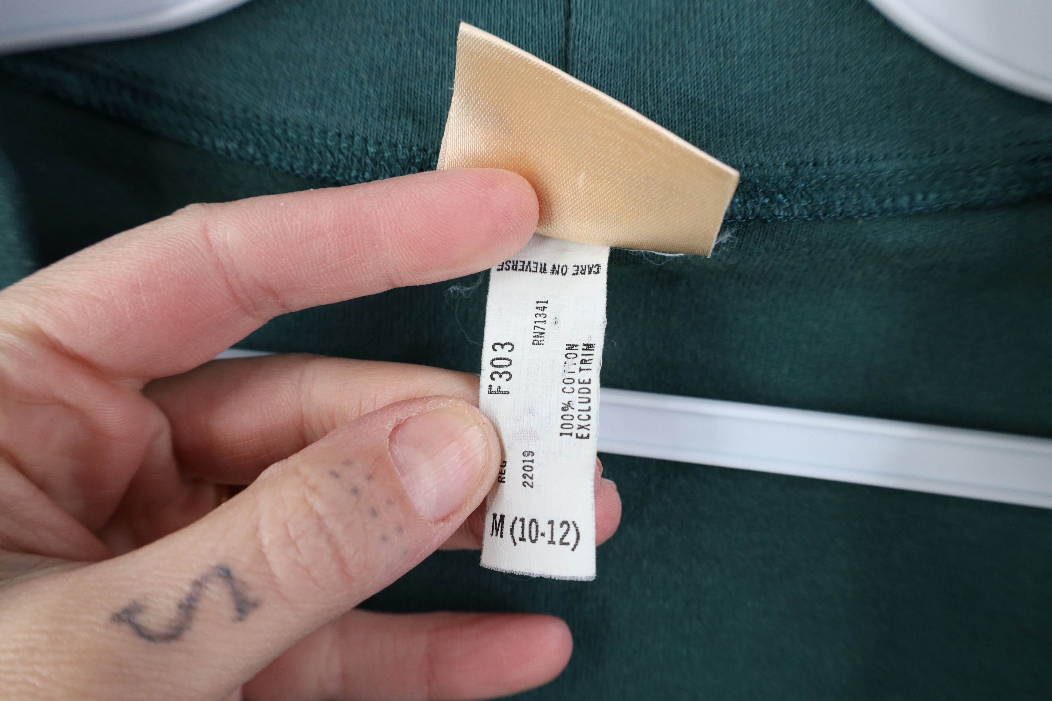 L.L. Bean Vintage 90s LL Bean Blank Cotton Cardigan Sweater Green USA Size M / US 6-8 / IT 42-44 - 6 Thumbnail