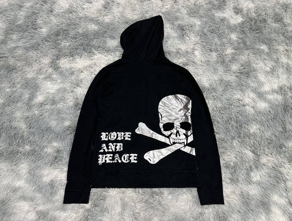Roen 🔥Y2K Archived Roen Skull Hoodie Love And Peace ☠️ Size US S / EU 44-46 / 1 - 1 Thumbnail