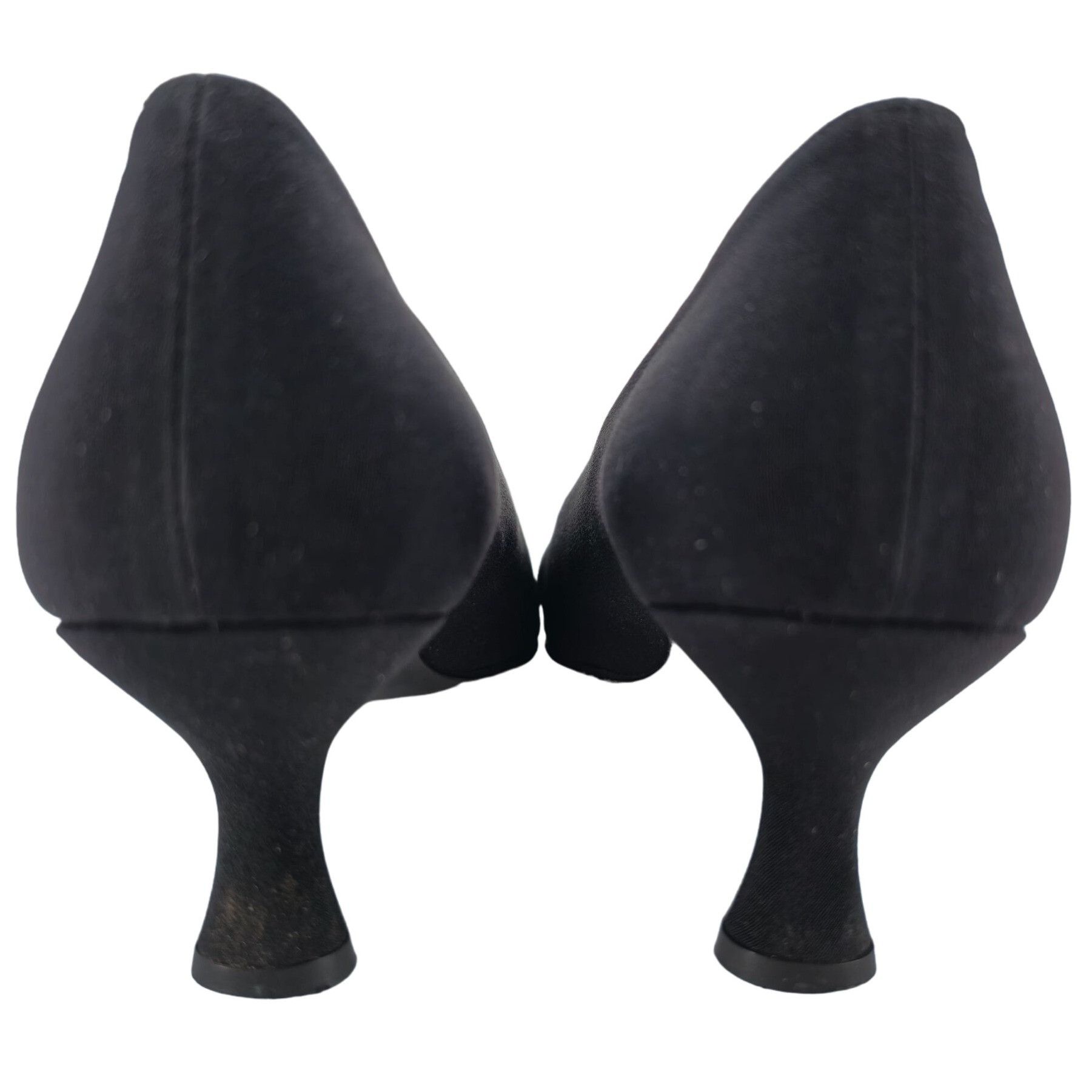 Stuart Weitzman Stuart Weitzman Black Plissé Fabric Formal Pumps Womens 8.5A Size US 8.5 / IT 38.5 - 5 Thumbnail