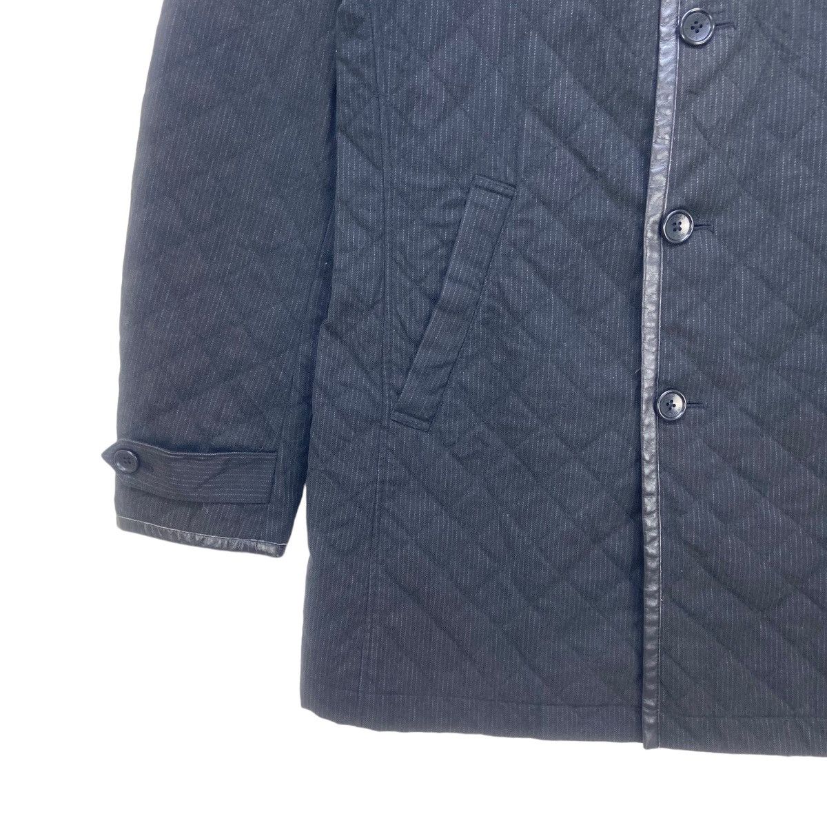 Japanese Brand × Takeo Kikuchi Japanese Brand Takeo Kikuchi Leather Trimmed Quilted Jacket Size US S / EU 44-46 / 1 - 8 Thumbnail
