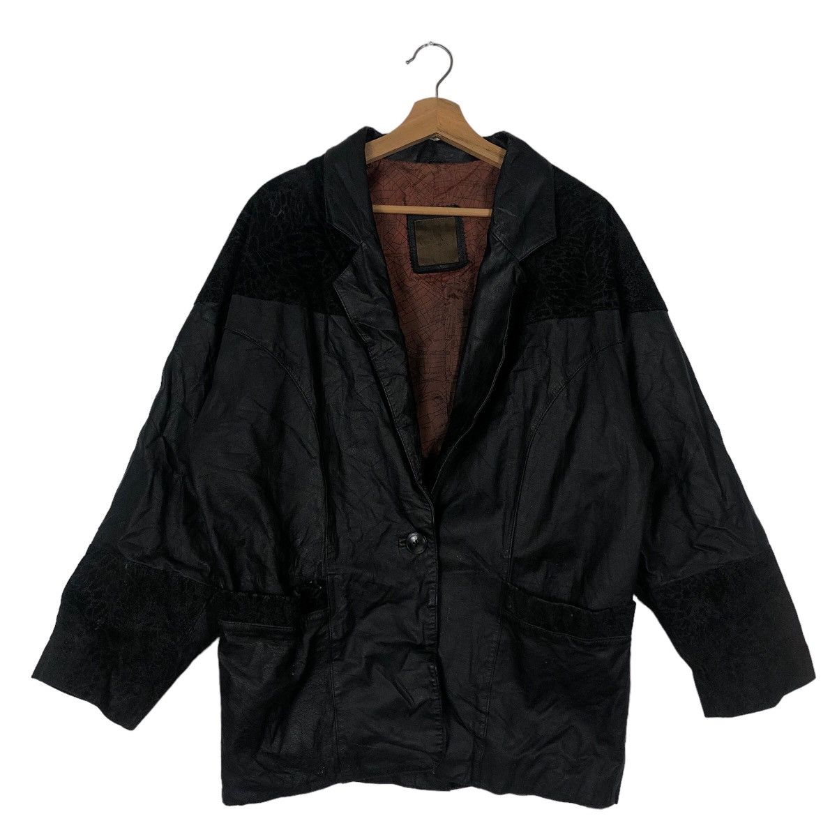 Japanese Brand 🔥90s Double Breast Chore Leather Jacket Issey Miyake Design Size US M / EU 48-50 / 2 - 1 Thumbnail