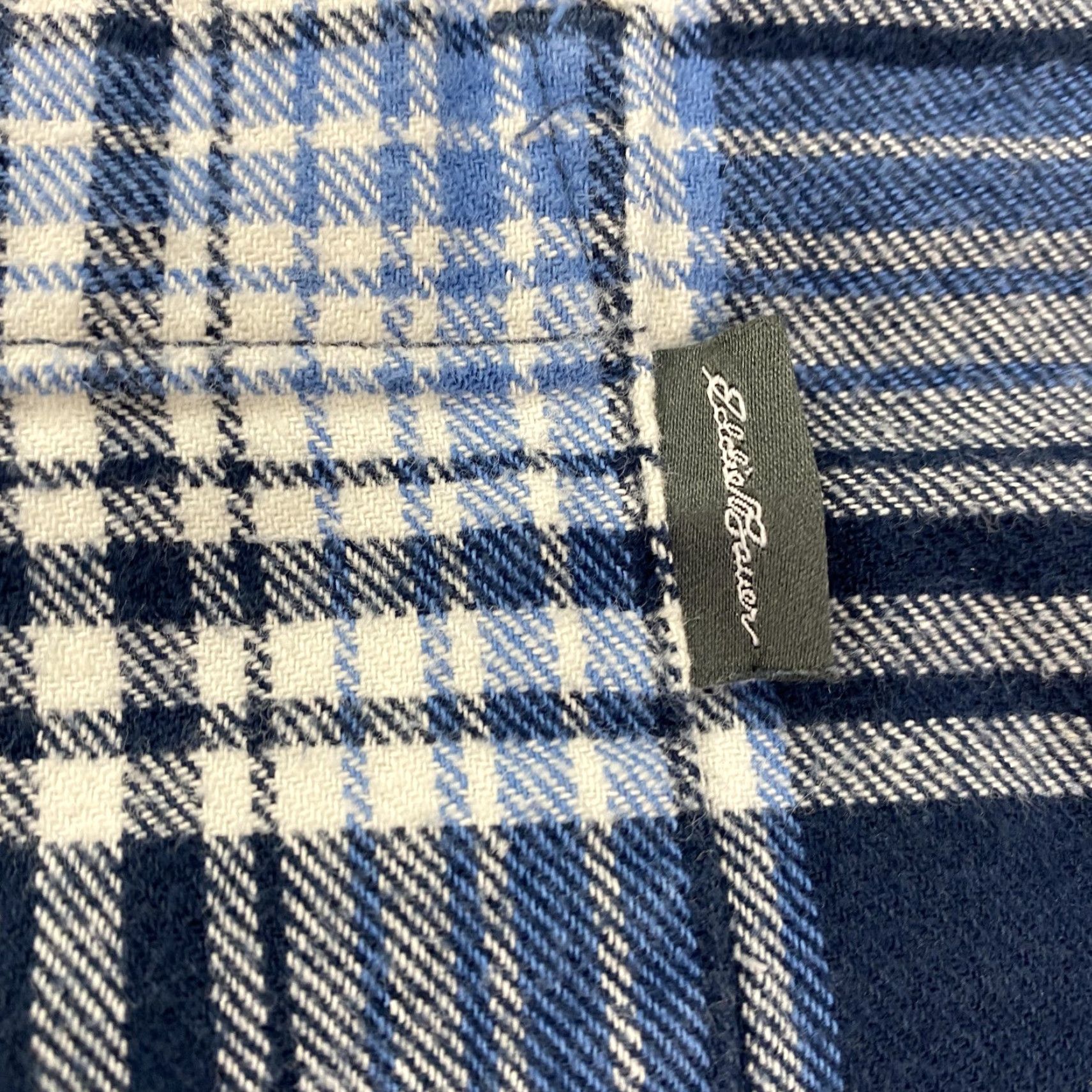 Eddie Bauer VINTAGE Eddie Bauer Flannel Shirt Mens Large Blue Plaid Long Sleeve Button-Up Size US L / EU 52-54 / 3 - 3 Thumbnail