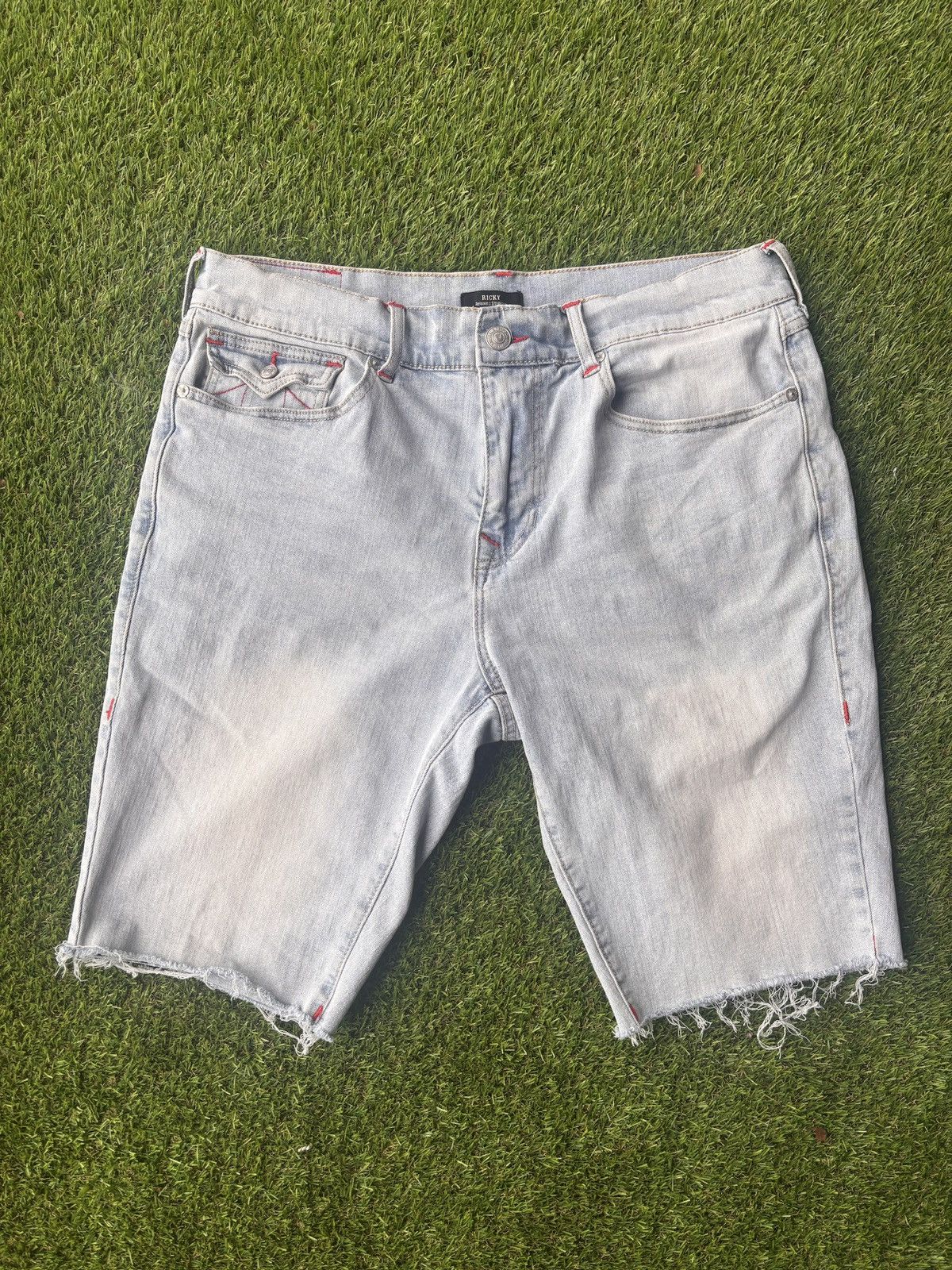 True Religion True Religion Blue Denim Jean Shorts Size US 36 / EU 52 - 1 Thumbnail