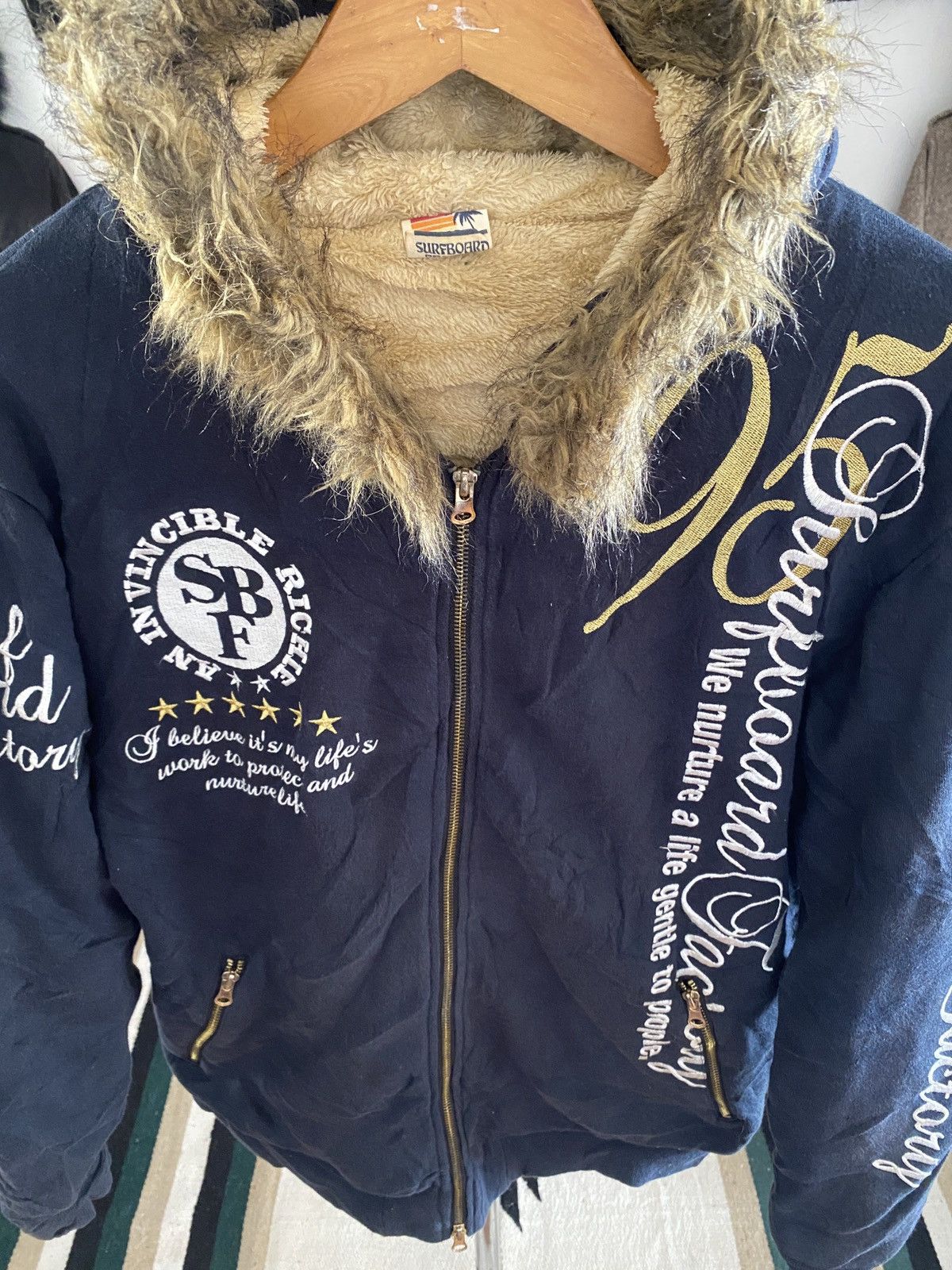 If Six Was Nine Japanese Surfboard Factory Zip Fur Hoodie Size US L / EU 52-54 / 3 - 4 Thumbnail