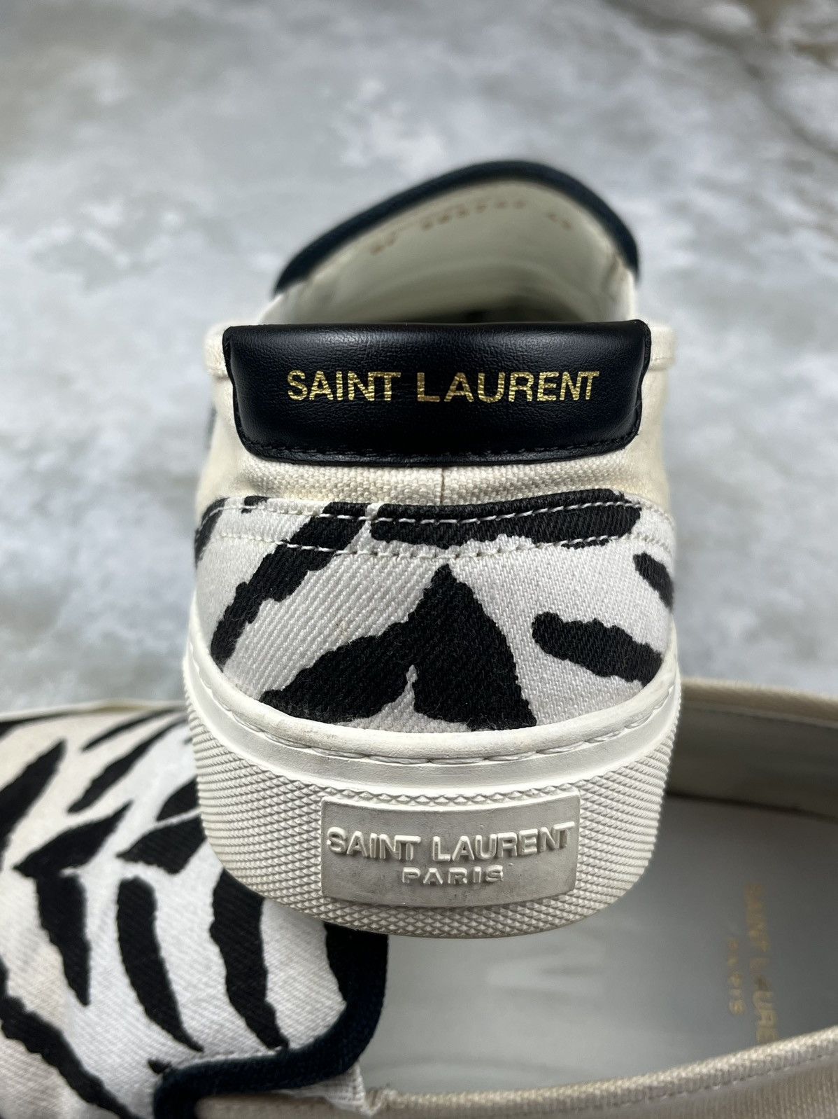 Saint Laurent Paris Saint Laurent Paris Venice Zebra Slip On Sneakers Babycat Size US 9 / EU 42 - 8 Thumbnail