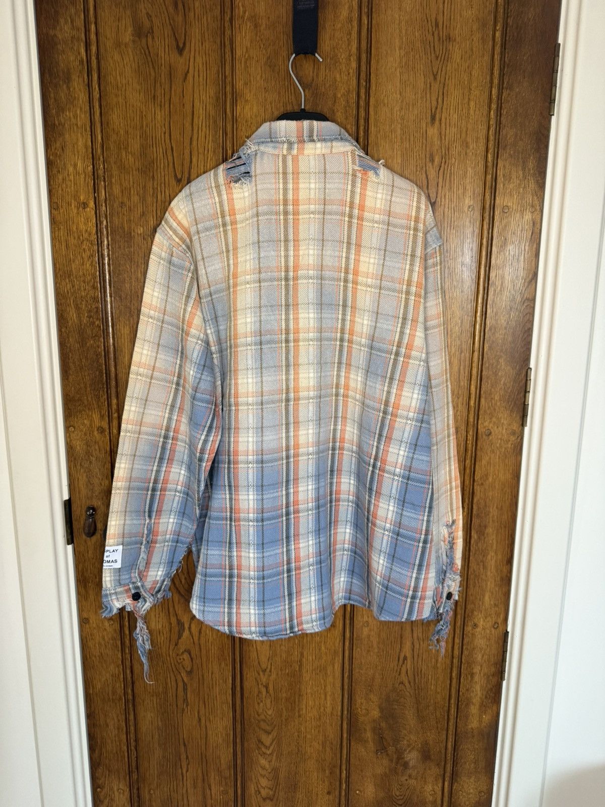 Gallery Dept. Gallery Dept Marley Distressed Checked Cotton-Flannel Shirt Size US XL / EU 56 / 4 - 20 Thumbnail