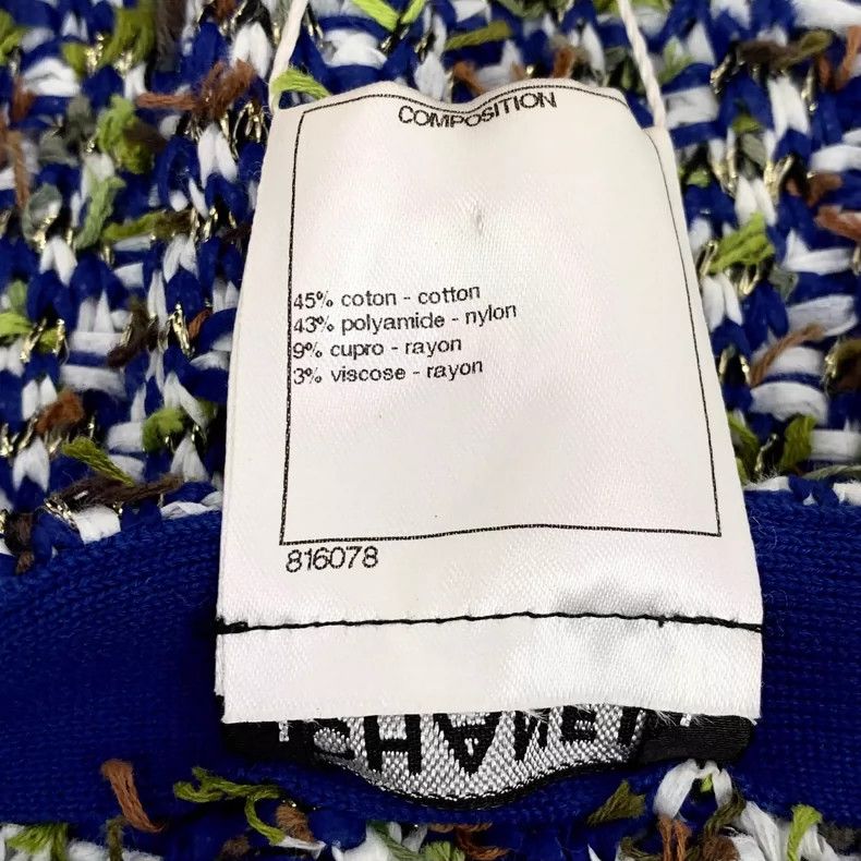 Chanel Chanel Blue cotton braided tweed short skirt 2504-Nextarrow Size 24" / US 00 / IT 34 - 7 Thumbnail