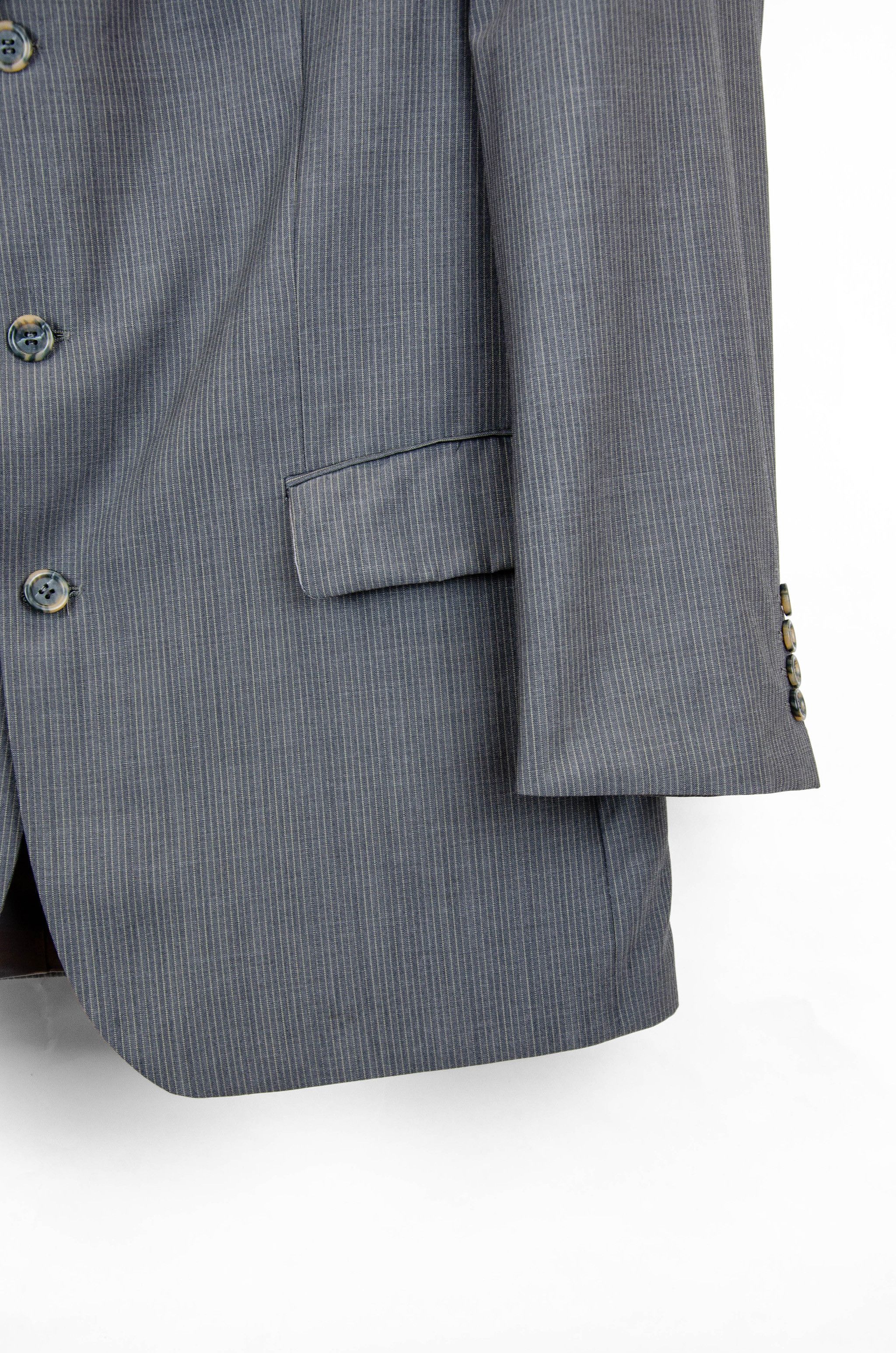 Yves Saint Laurent YSL Pour Homme Pinstripe Wool Suit - Size 26 Size 46R - 17 Thumbnail