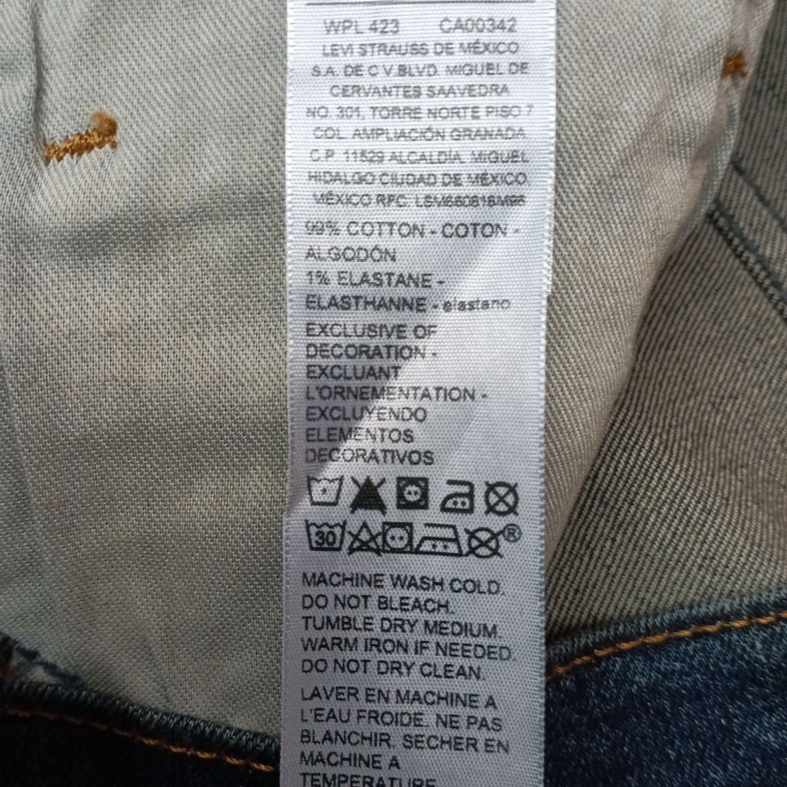 Levi's Signature By Levi Athletic Jeans Men's 36x32 Blue Cotton Size US 36 / EU 52 - 6 Thumbnail