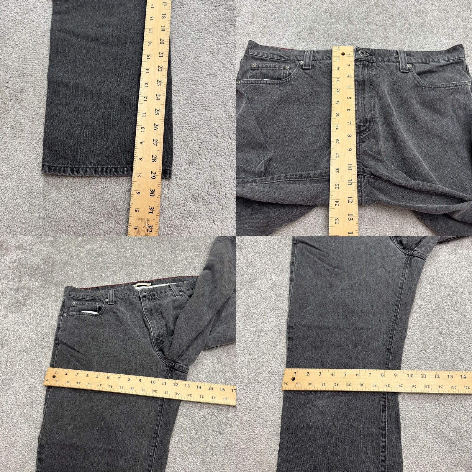 Vintage L.L. Bean Jeans Mens 38x30 Straight Denim 100% Cotton Black Classic Fit Size US 38 / EU 54 - 9 Thumbnail