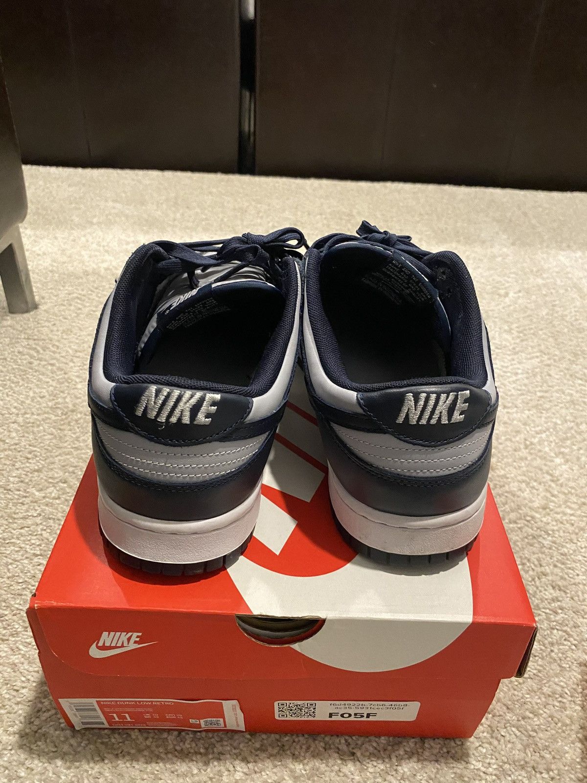 Nike Nike dunk low retro Georgetown Size US 11 / EU 44 - 4 Thumbnail