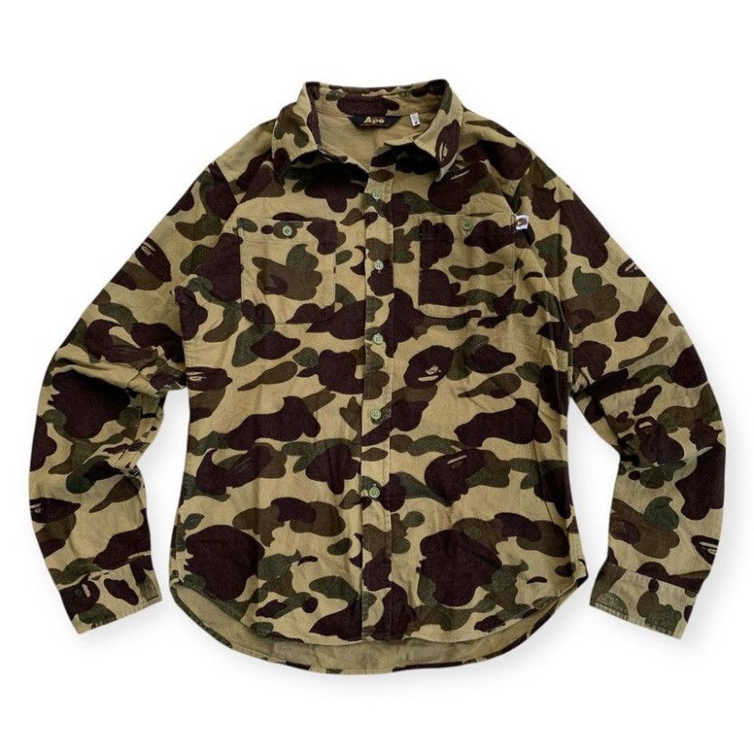 Bape A BATHING APE CAMOFLAGE LONG SHIRT BUTTON UP Size US M / EU 48-50 / 2 - 1 Thumbnail